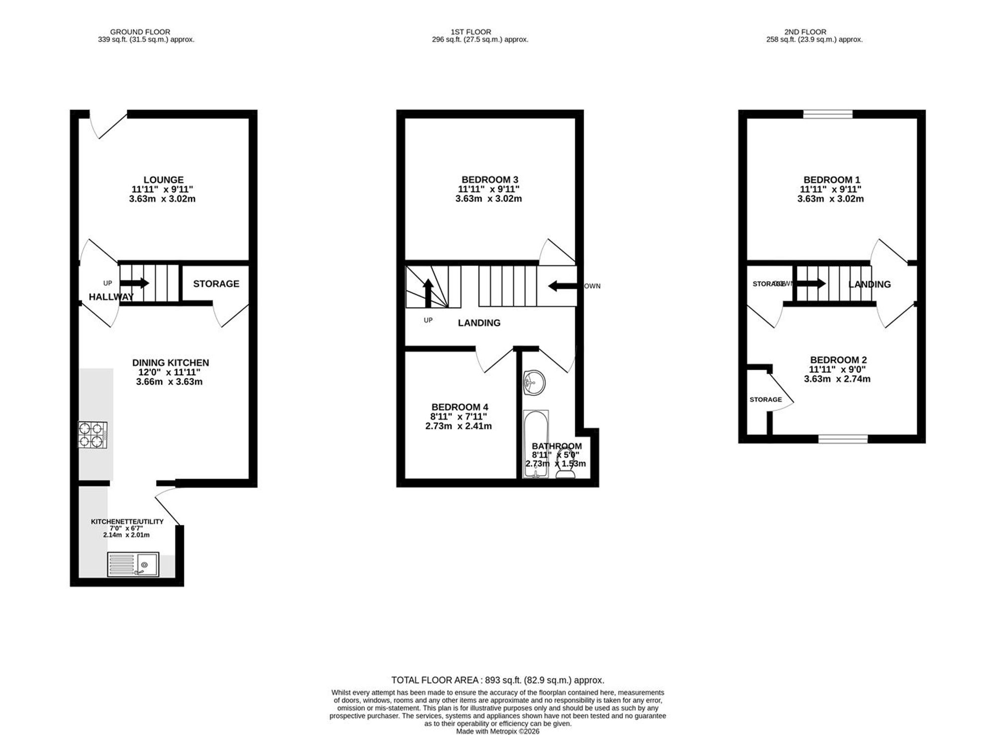 16, Prospect Terrace, Chesterfield floorplan