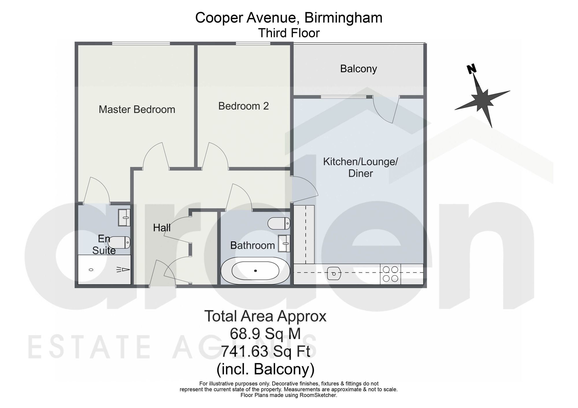 Flat 46, 1 Cooper Avenue, Birmingham floorplan