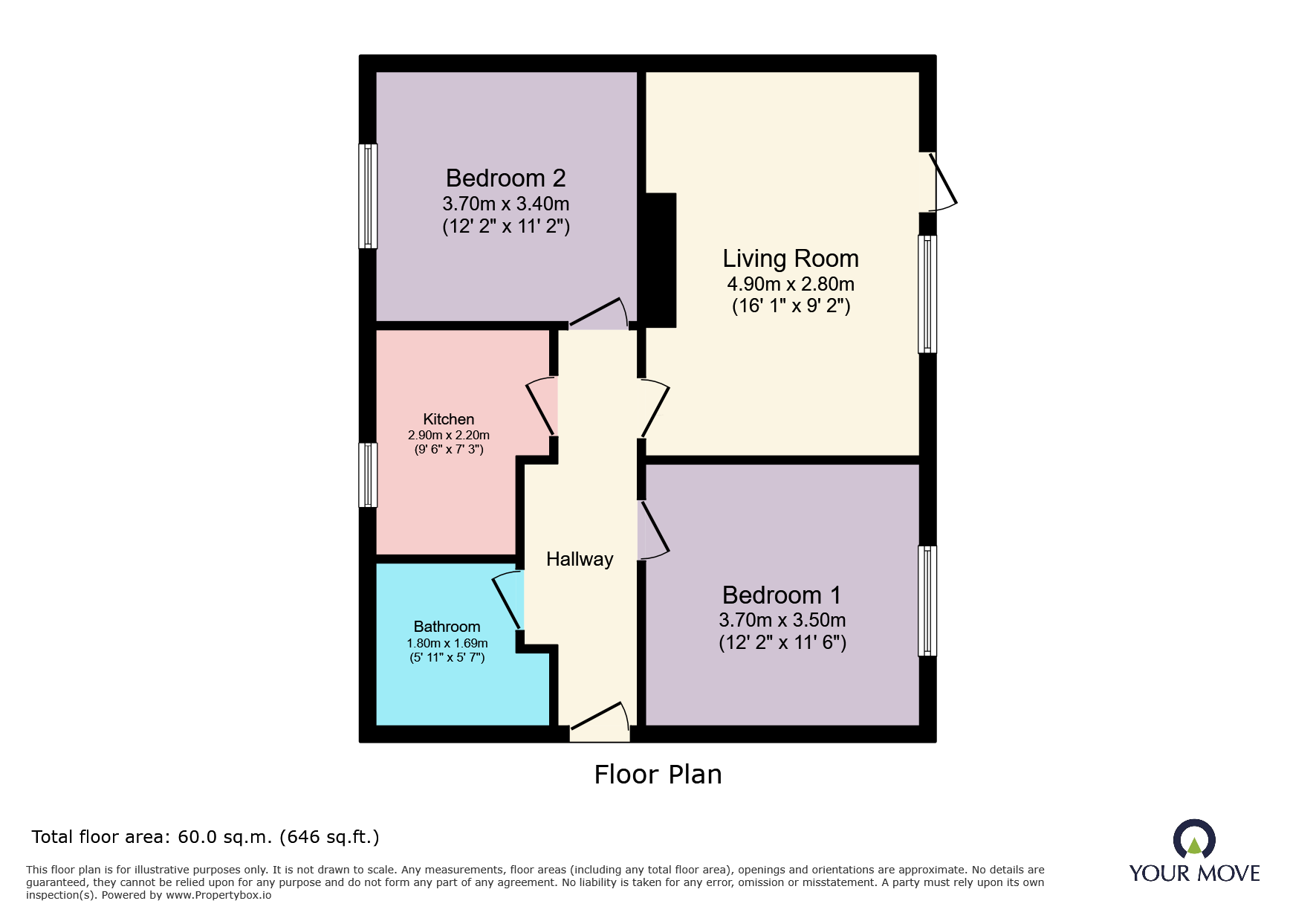 Flat 47, Sorrel,, Chadborn Close, East Sussex floorplan