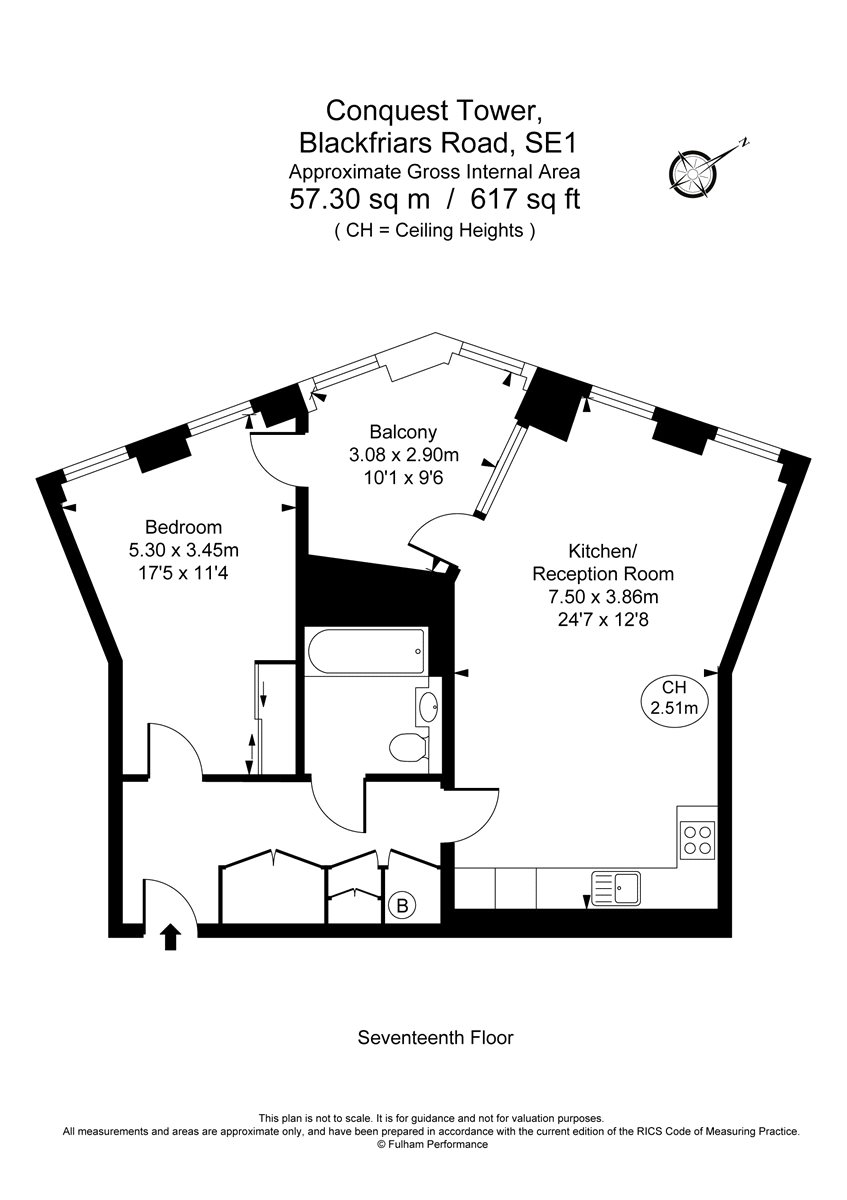 1 Bedrooms Flat to rent in Conquest Tower, 130 Blackfriars Road SE1