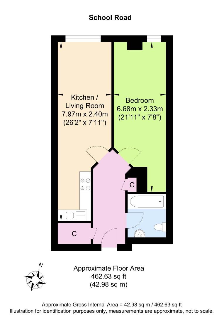 Apartment 6, 8, School Road, Hove floorplan