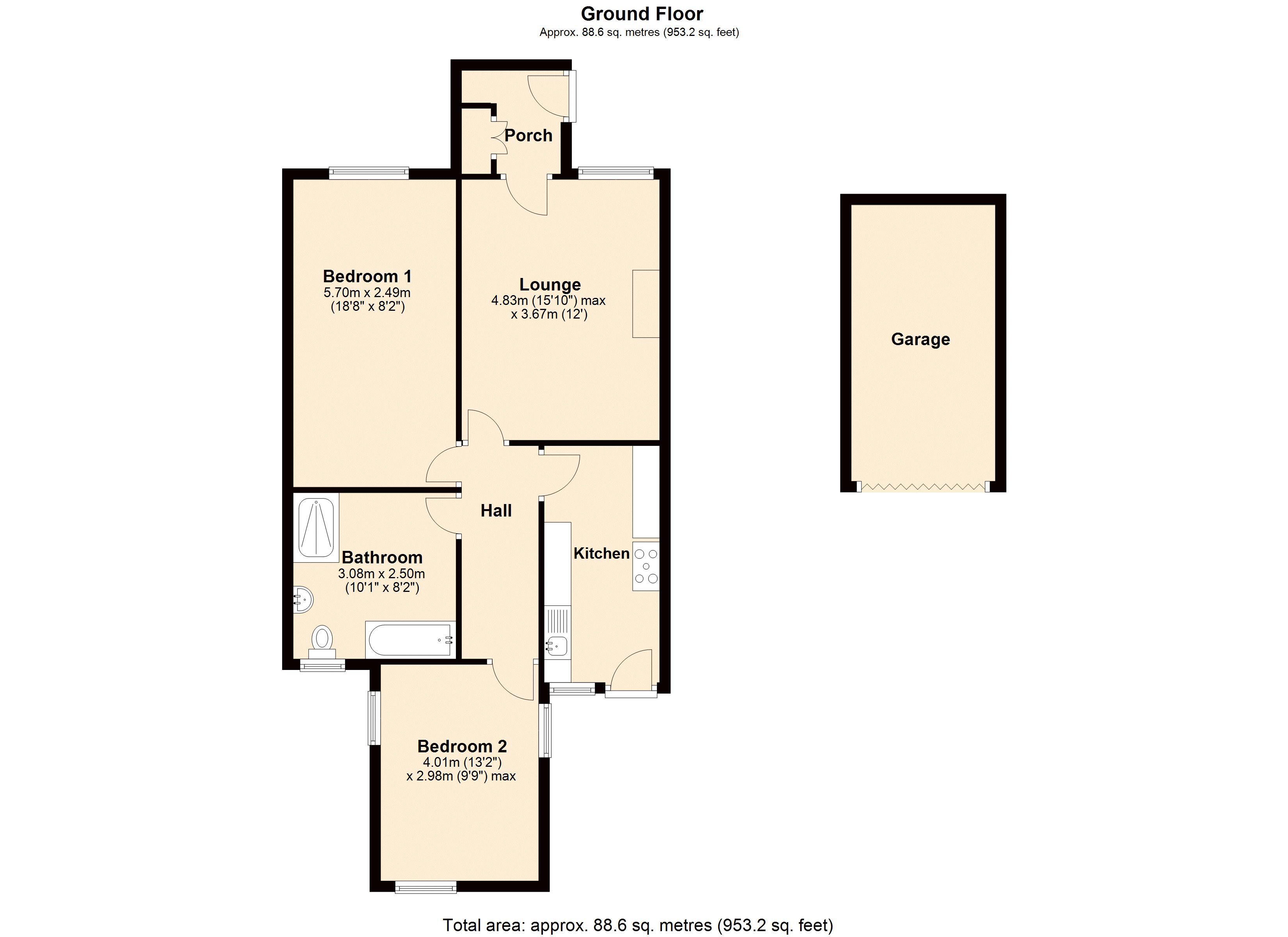 33, Hartside Crescent, Hanover Estate floorplan