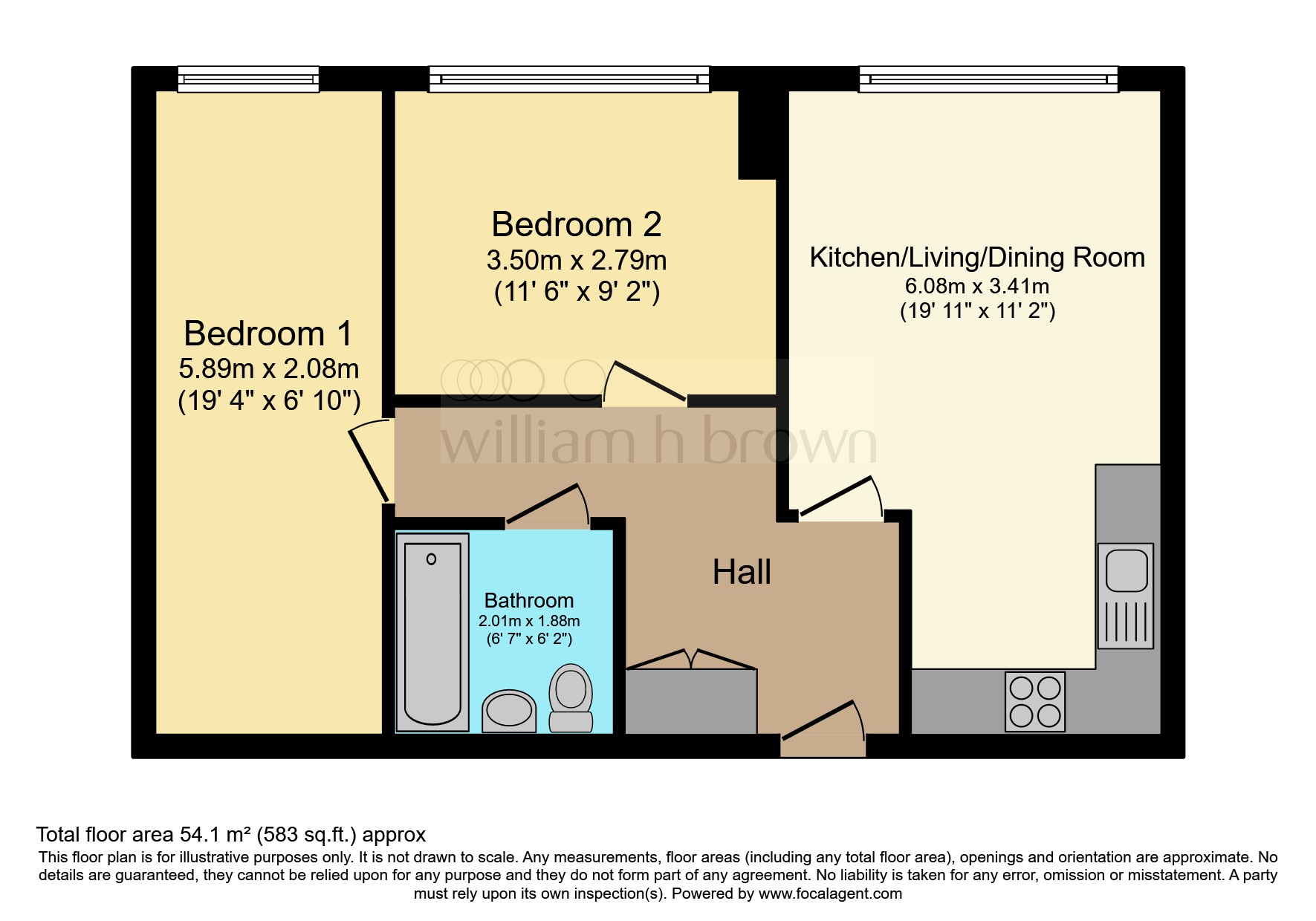 Flat 501, Six Hills House, West Terrace, Kings Road, Stevenage floorplan