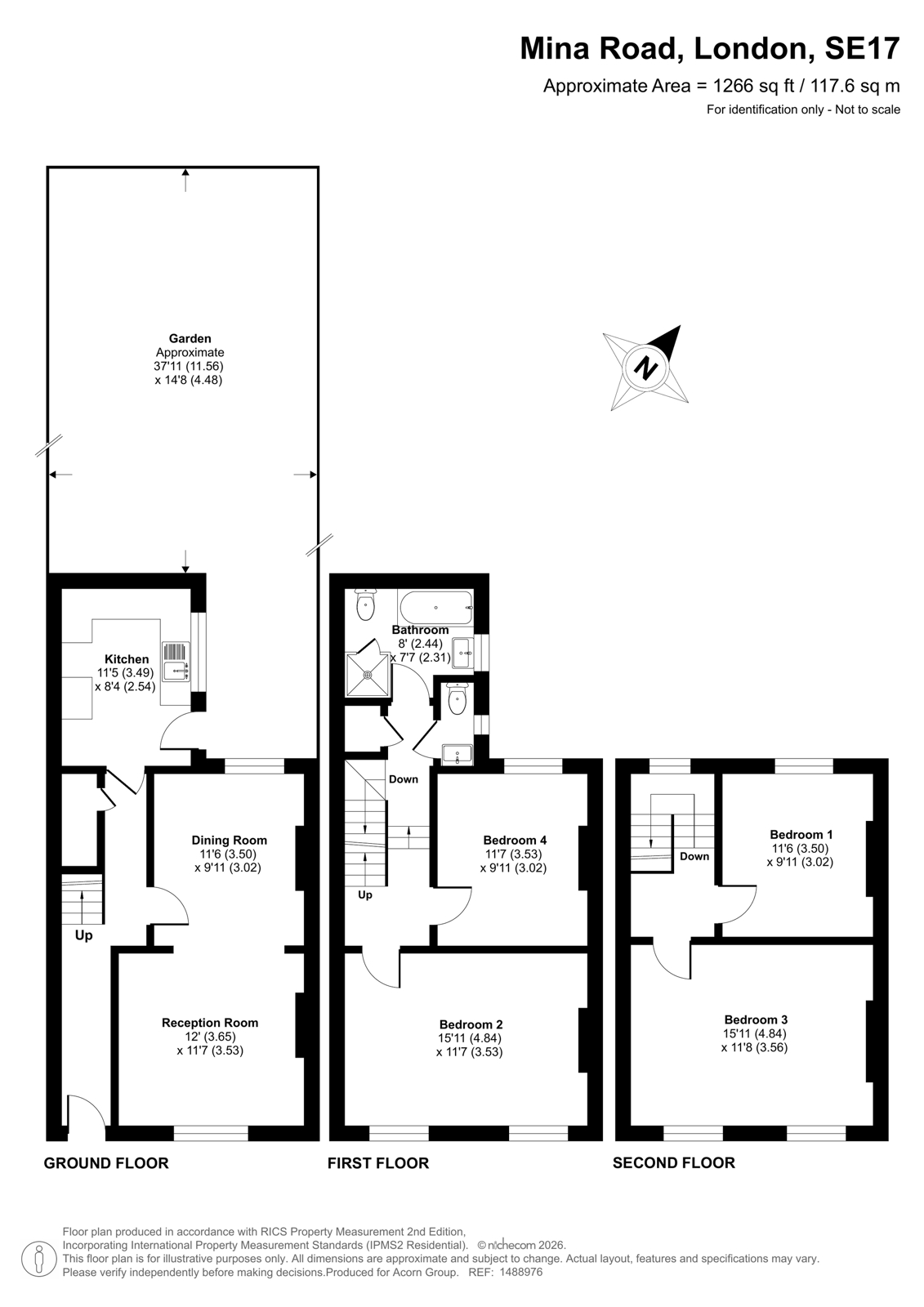 110, Mina Road, London floorplan