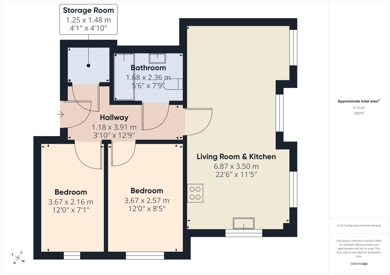 2 Bankside Apartments, 47 Archer Road, Sheffield floorplan