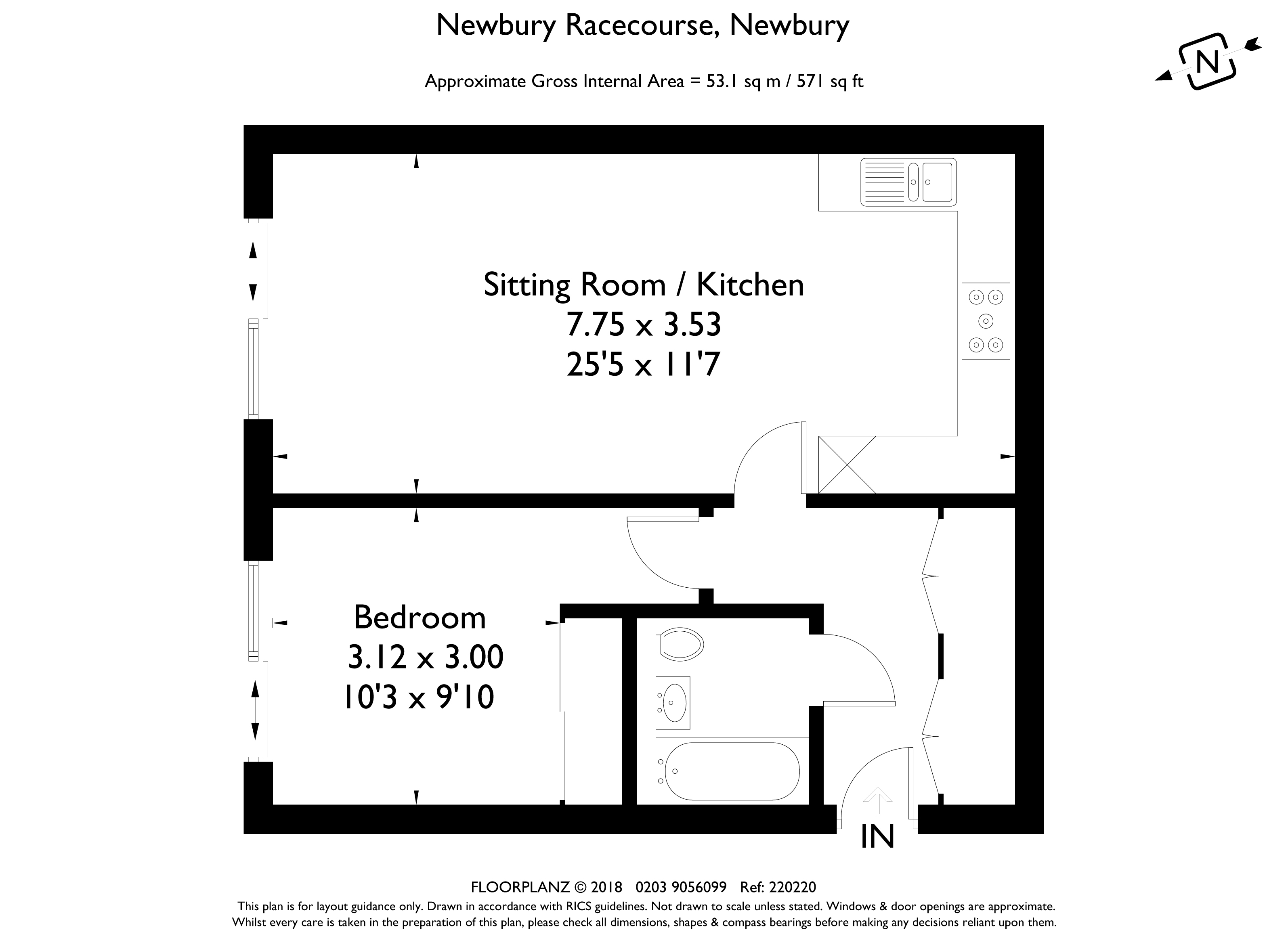 1 Bedrooms Flat to rent in Kingman Way, Newbury RG14