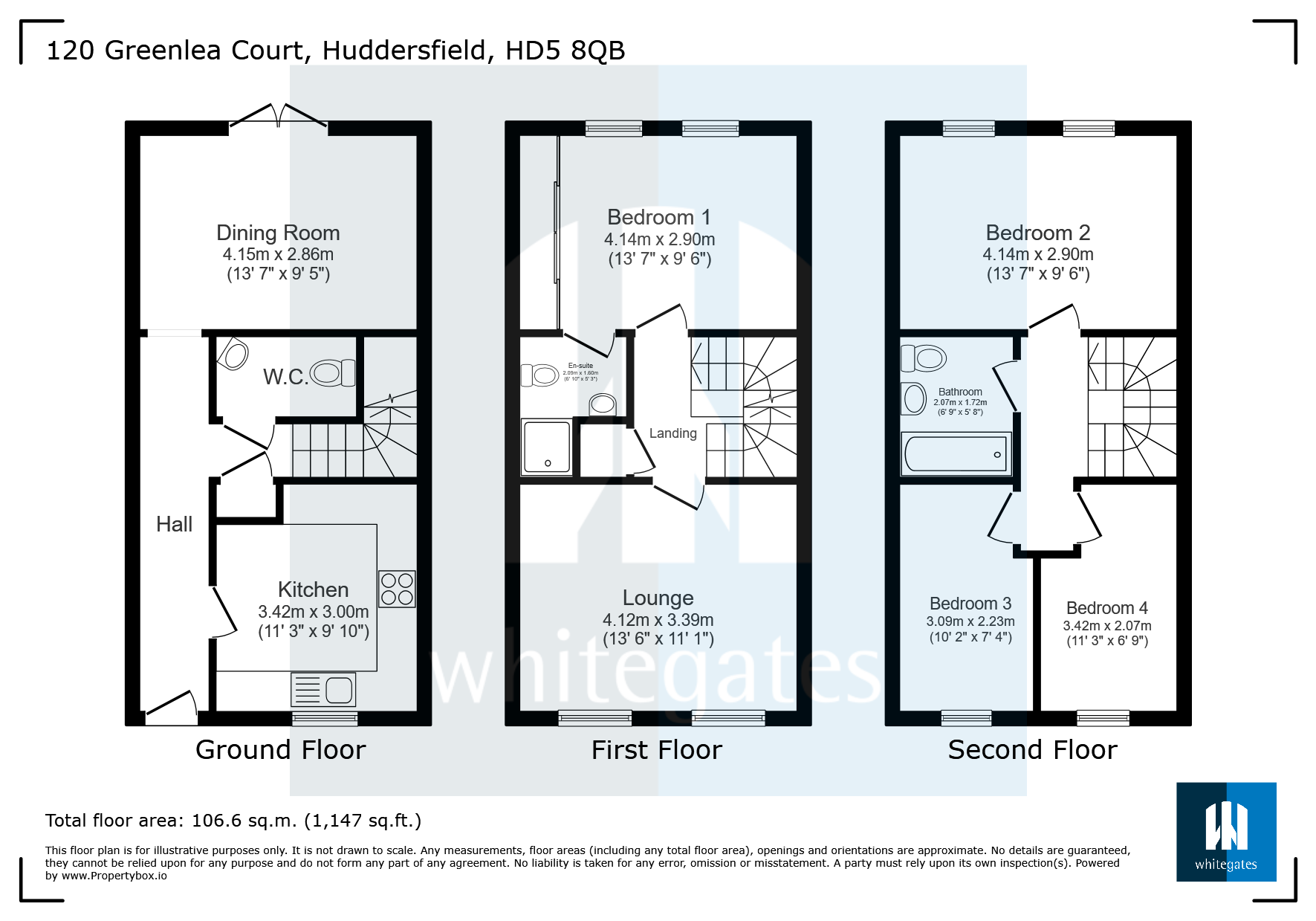 120, Greenlea Court, Huddersfield floorplan