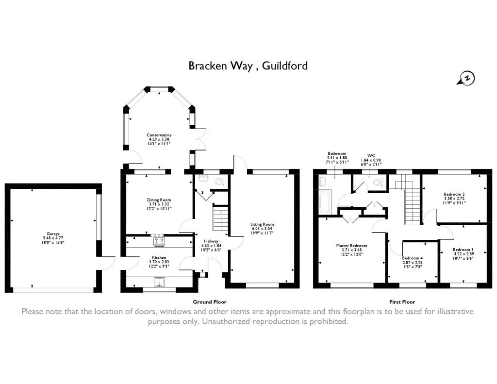 4 Bedrooms Detached house for sale in Bracken Way, Guildford GU3