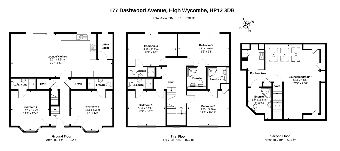 177, Dashwood Avenue, High Wycombe floorplan