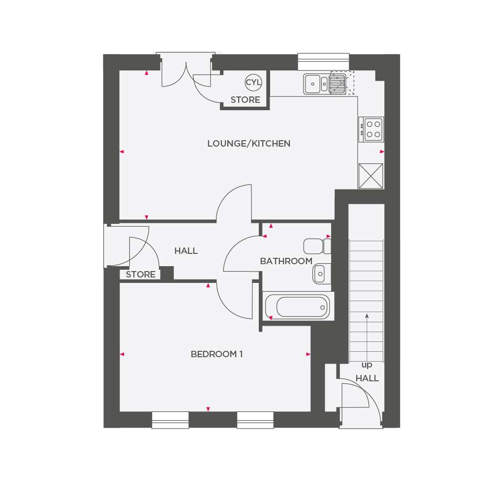 87, Dinting Vale, Glossop floorplan