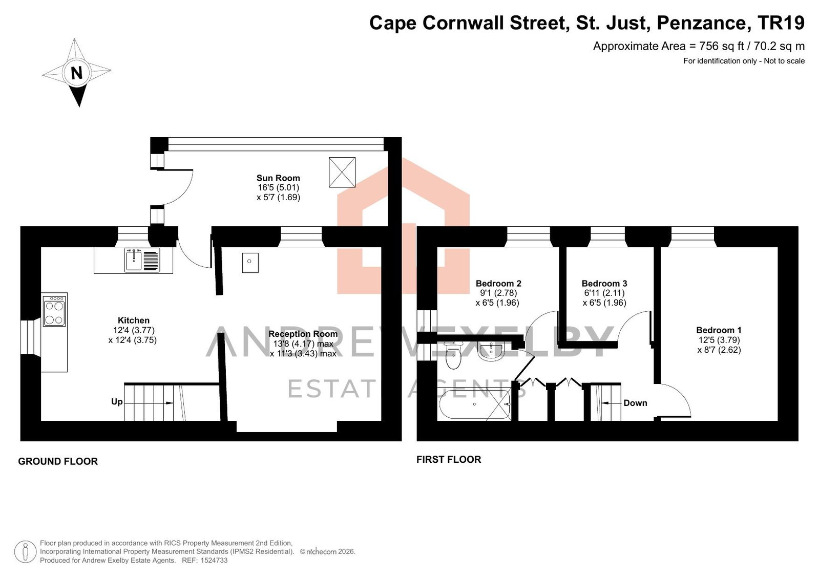 Rosie's Cottage, 16a Cape Cornwall Street, St. Just floorplan