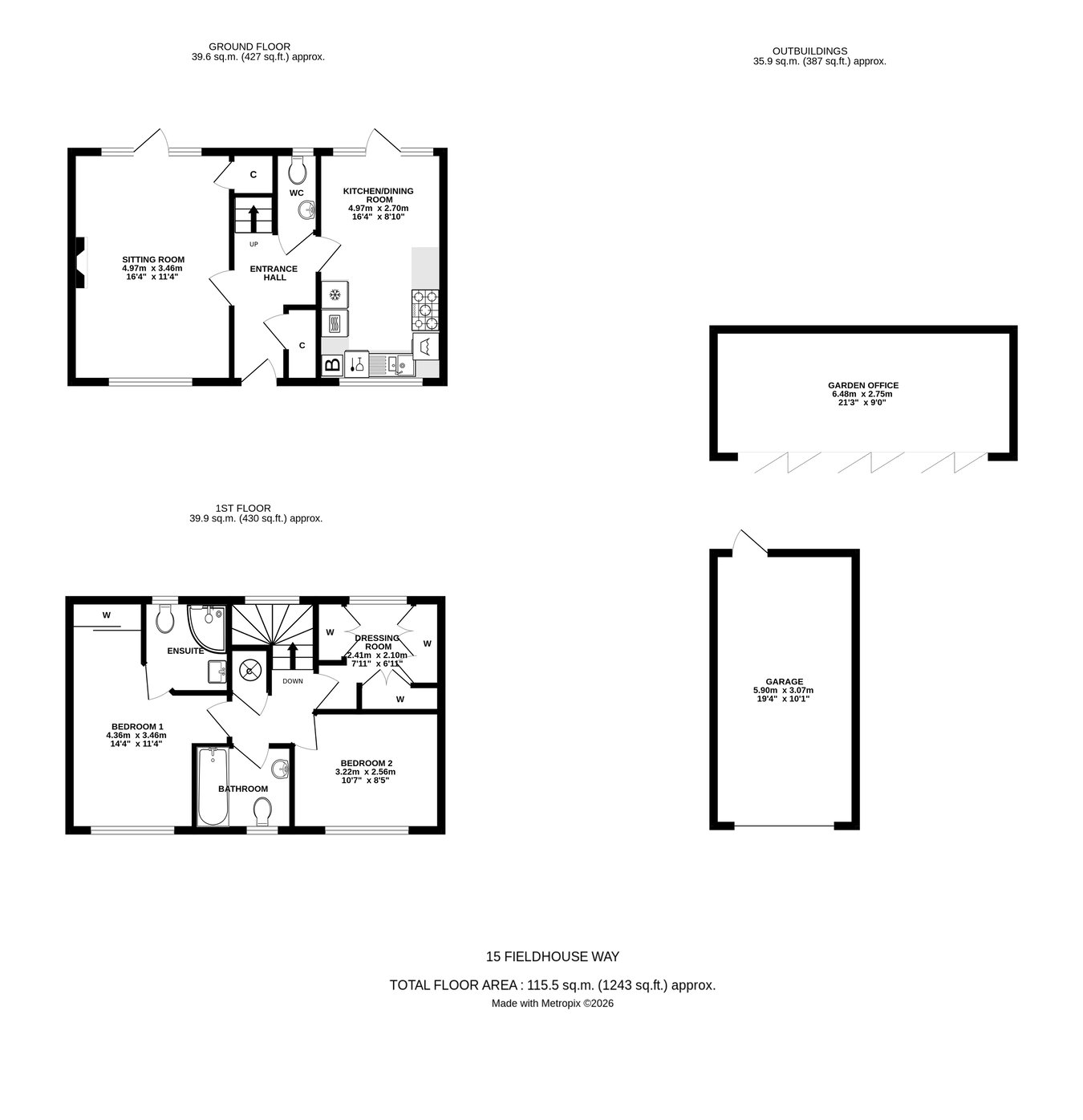 15, Fieldhouse Way, Lymington floorplan
