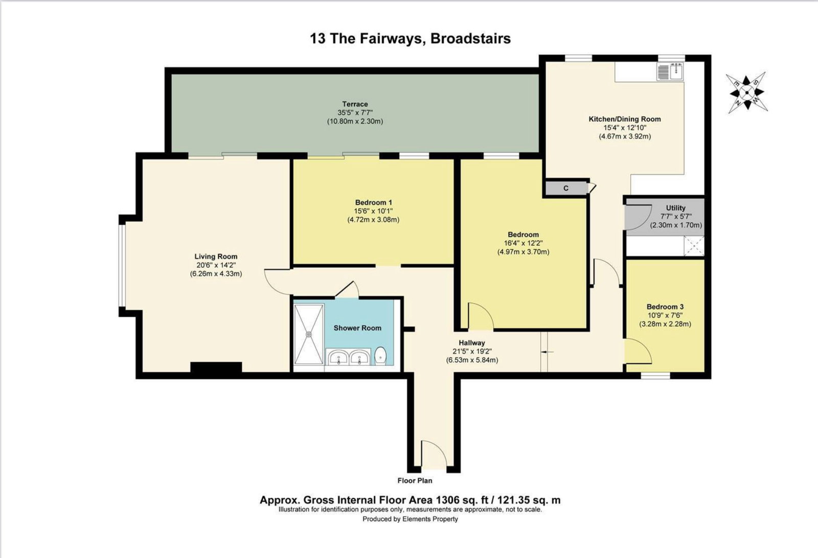 13 The Fairways,Convent Road, Broadstairs floorplan