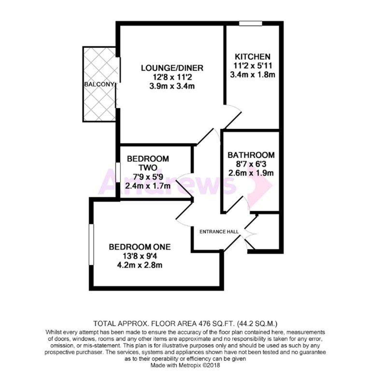 2 Bedrooms Flat to rent in Oxford Court, Redhill RH1