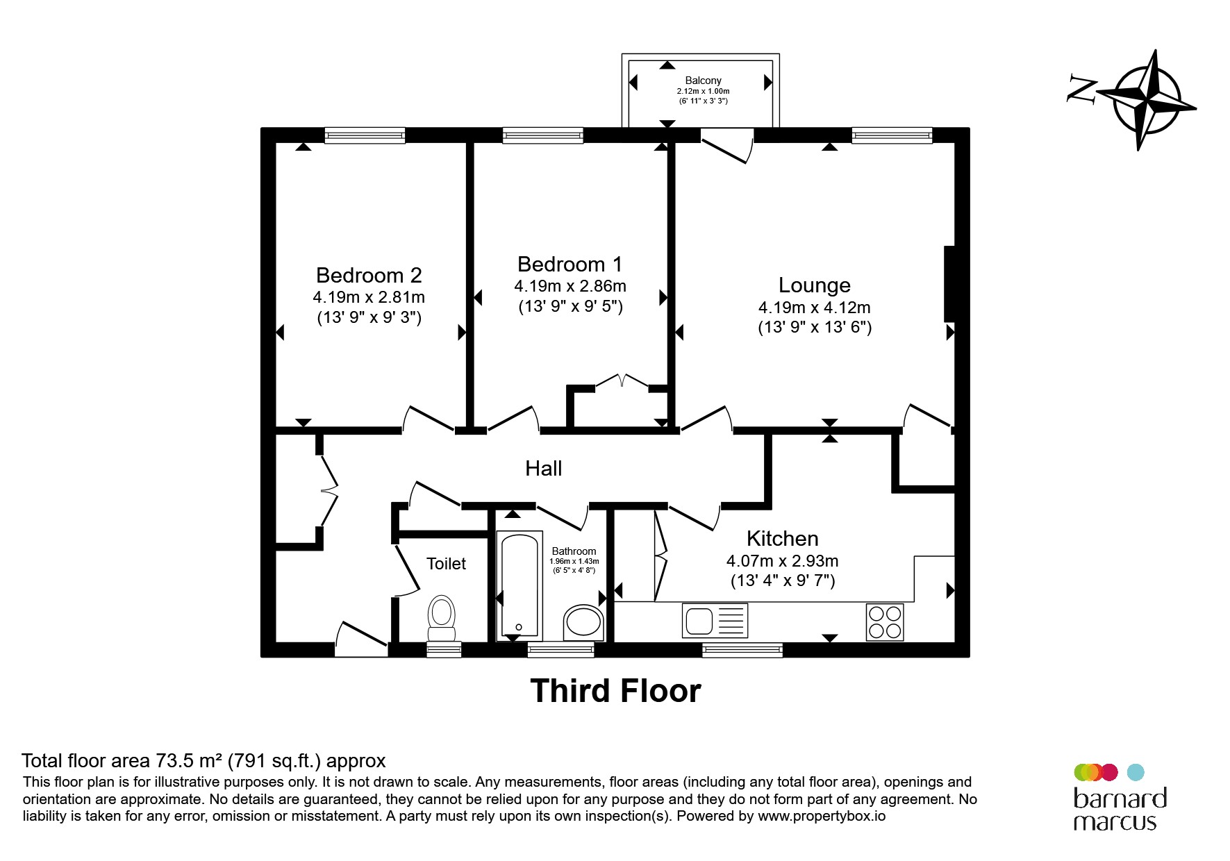 Flat 15, Sussex Court, Sussex Road, Mitcham floorplan