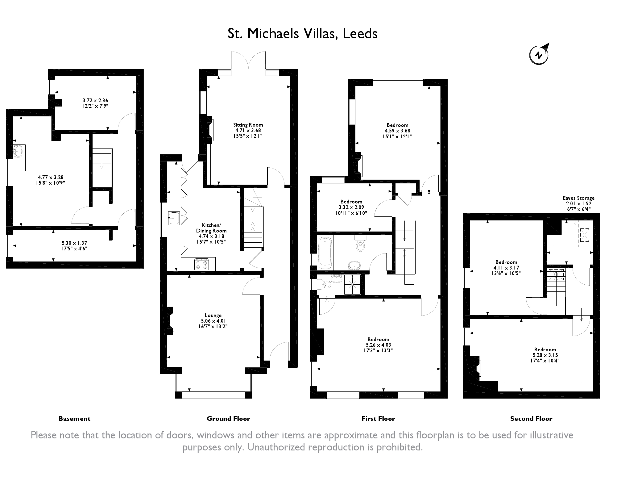 5 Bedrooms Semi-detached house for sale in St. Michaels Villas, Leeds LS6