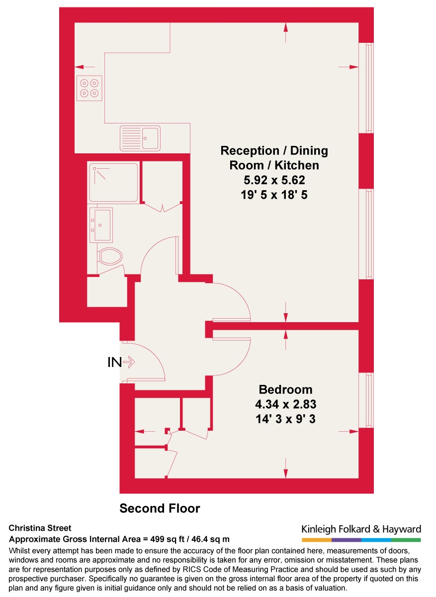 5, 1-4, Christina Street, London floorplan