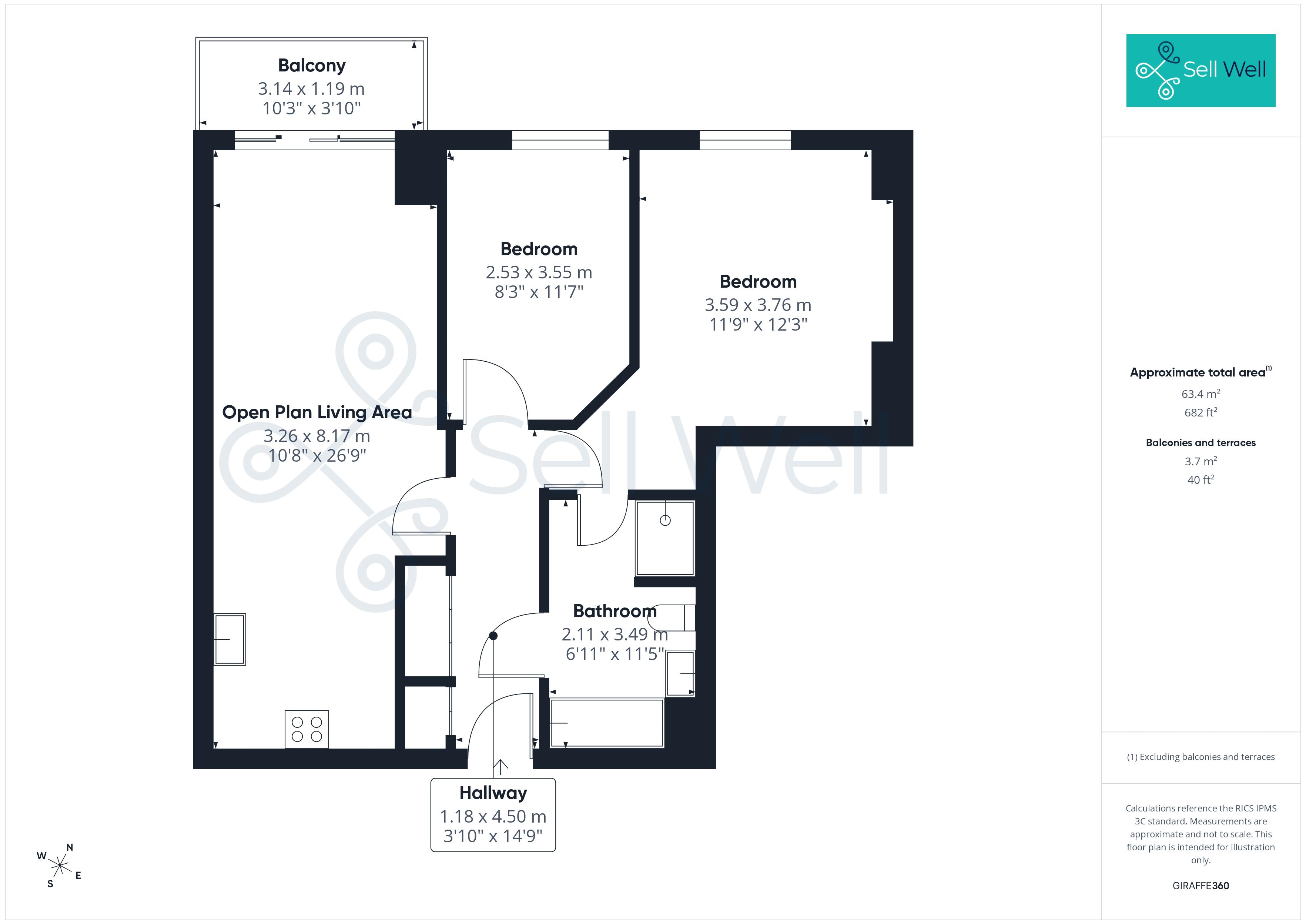 711, Imperial Point, The Quays, Salford floorplan