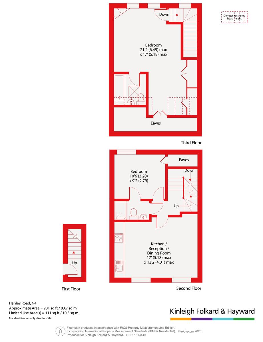 64D, Hanley Road, London floorplan