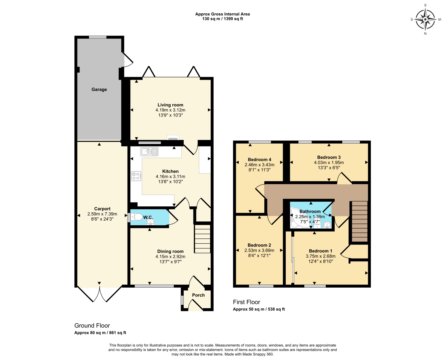 136, Bracken Close, Carterton floorplan