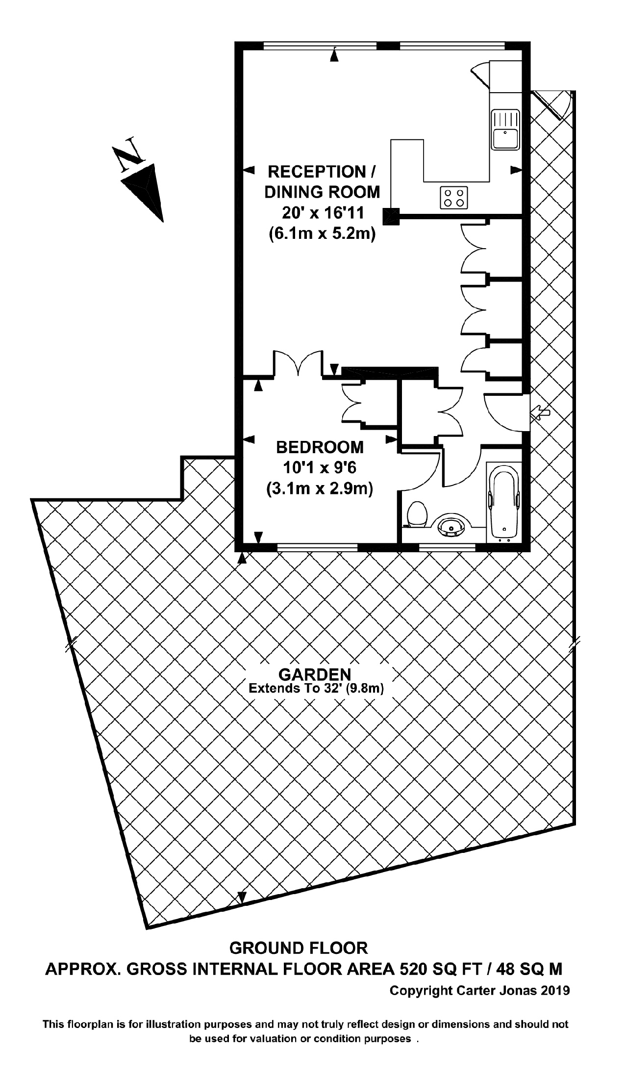 4, Railway Side, London floorplan
