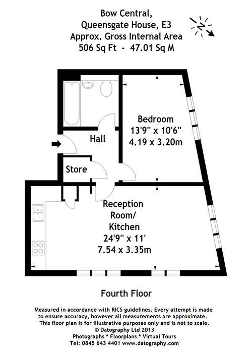 1 Bedrooms Flat to rent in Queensgate House, Bow Central, Bow E3