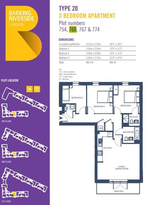 66 Argent House, Handley Page Road, Barking floorplan