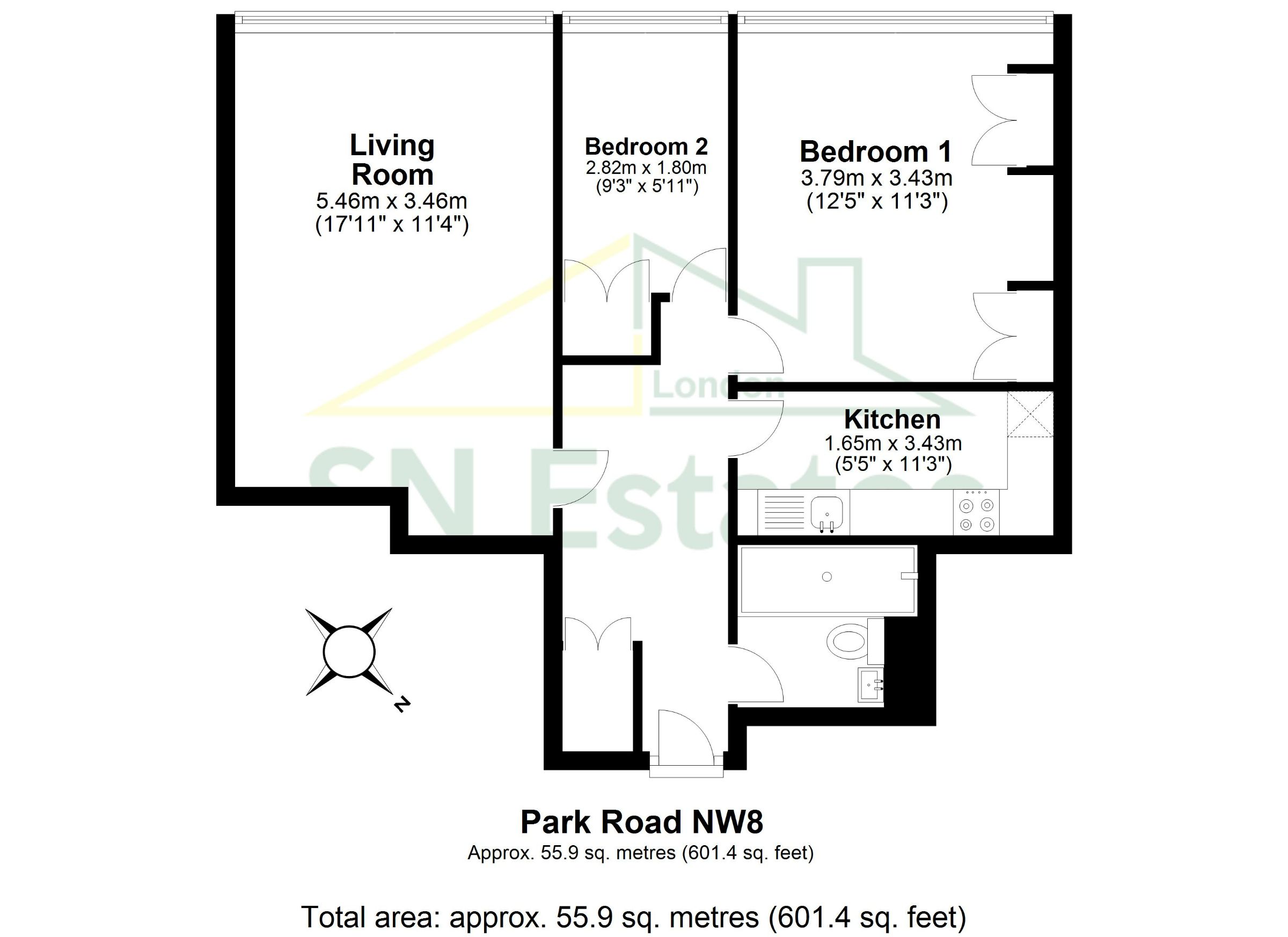 Flat 14, 125 Park Road, London, NW8 7JS, London floorplan