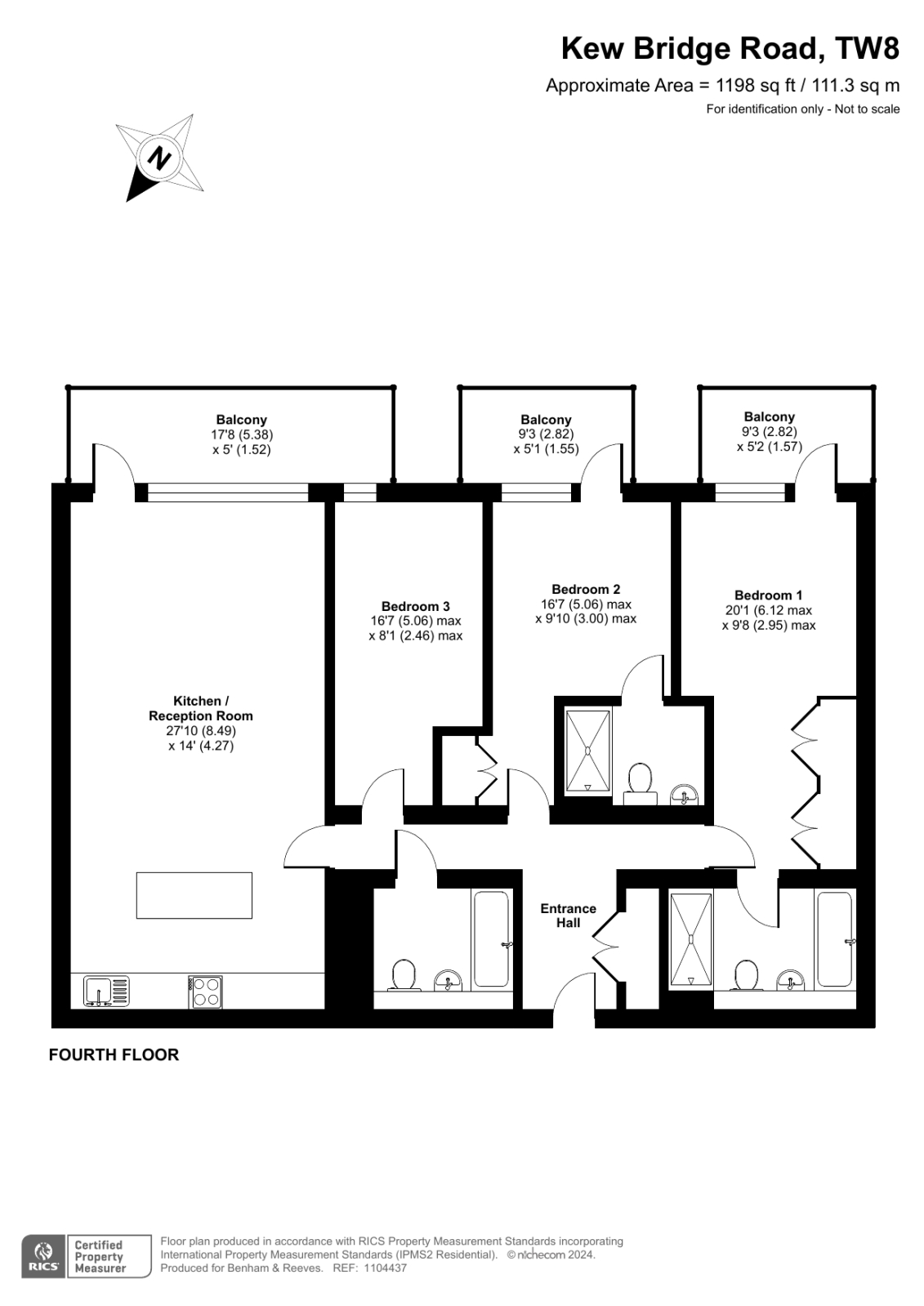 Apartment 57, Quayside House, 8, Kew Bridge Road, Brentford floorplan