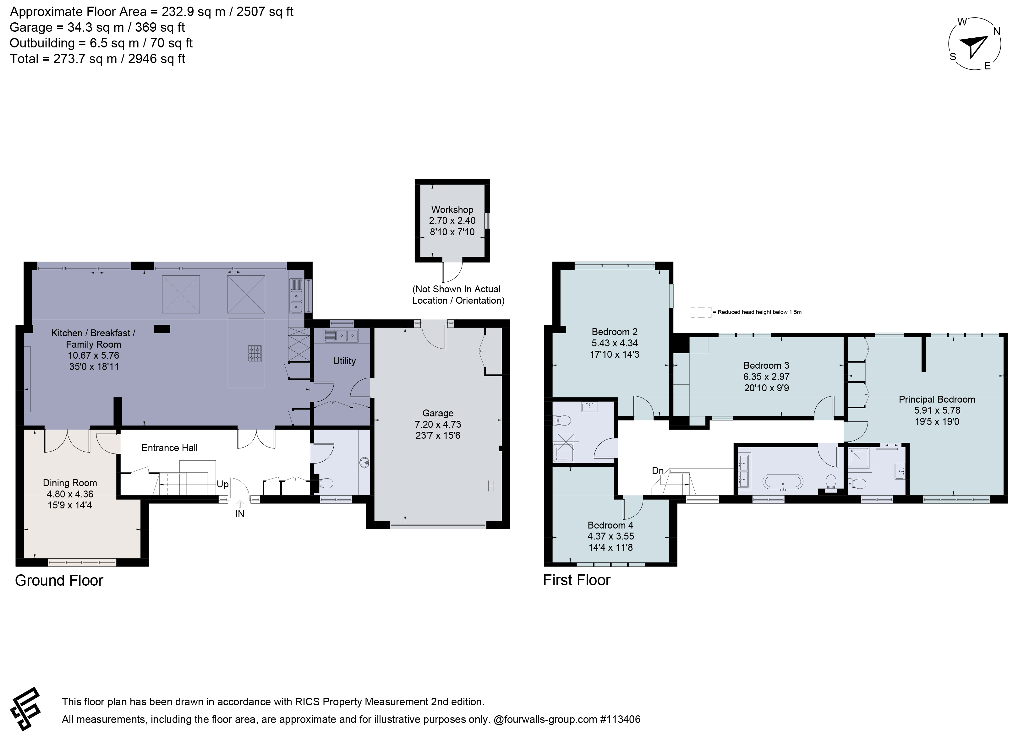 2, St. Davids Close, Hertfordshire floorplan