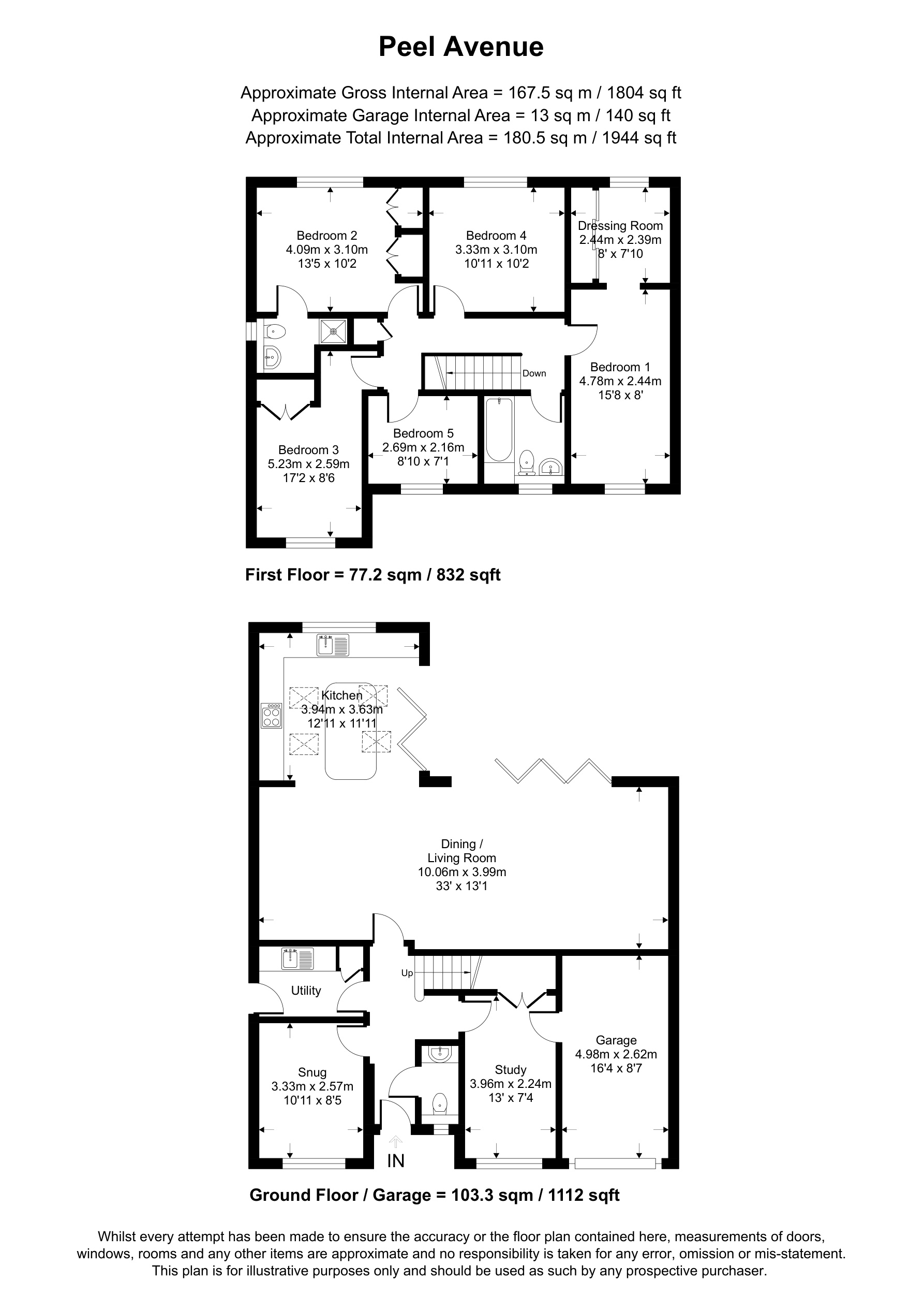 36, Peel Avenue, Camberley floorplan