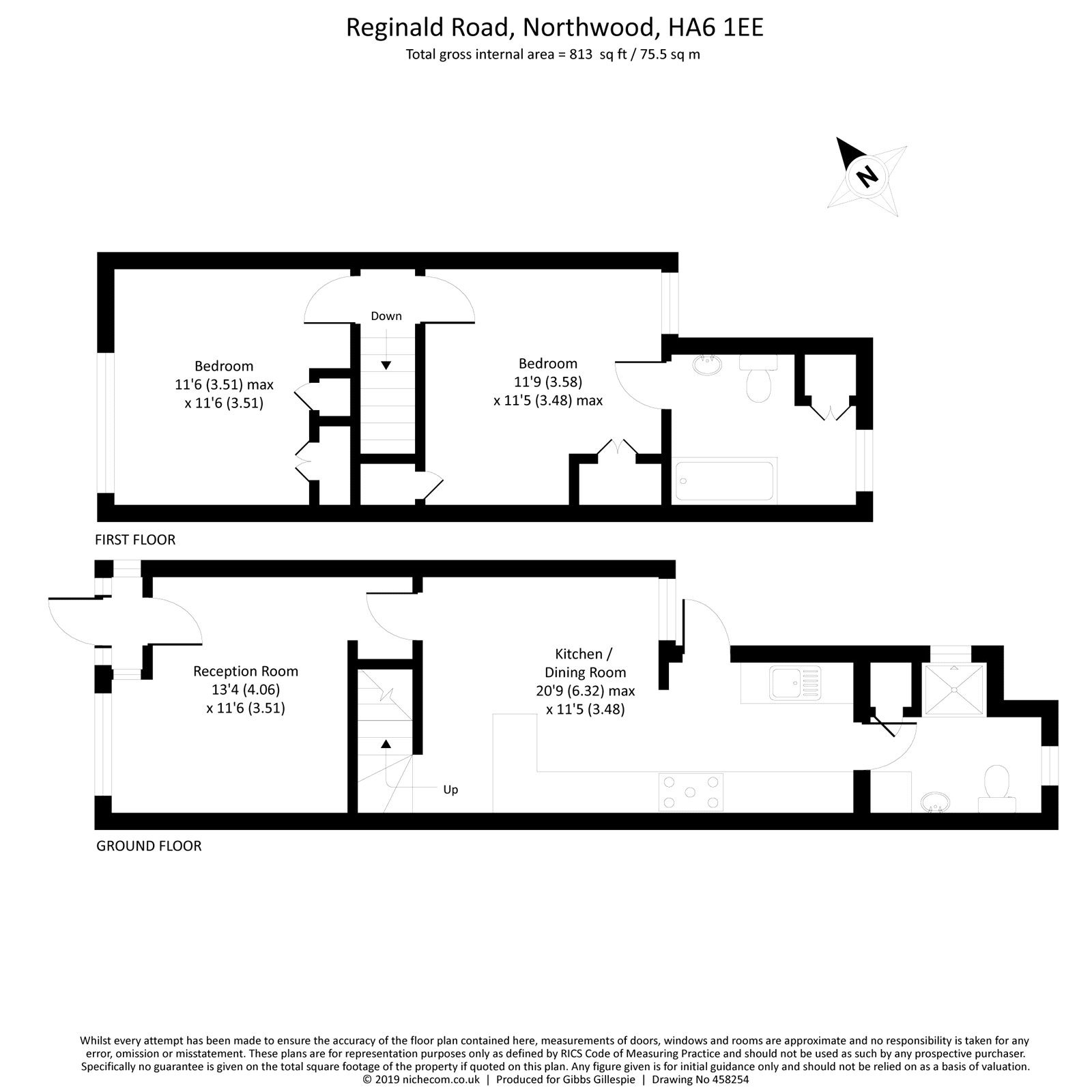 2 Bedrooms Terraced house for sale in Reginald Road, Northwood, Middlesex HA6