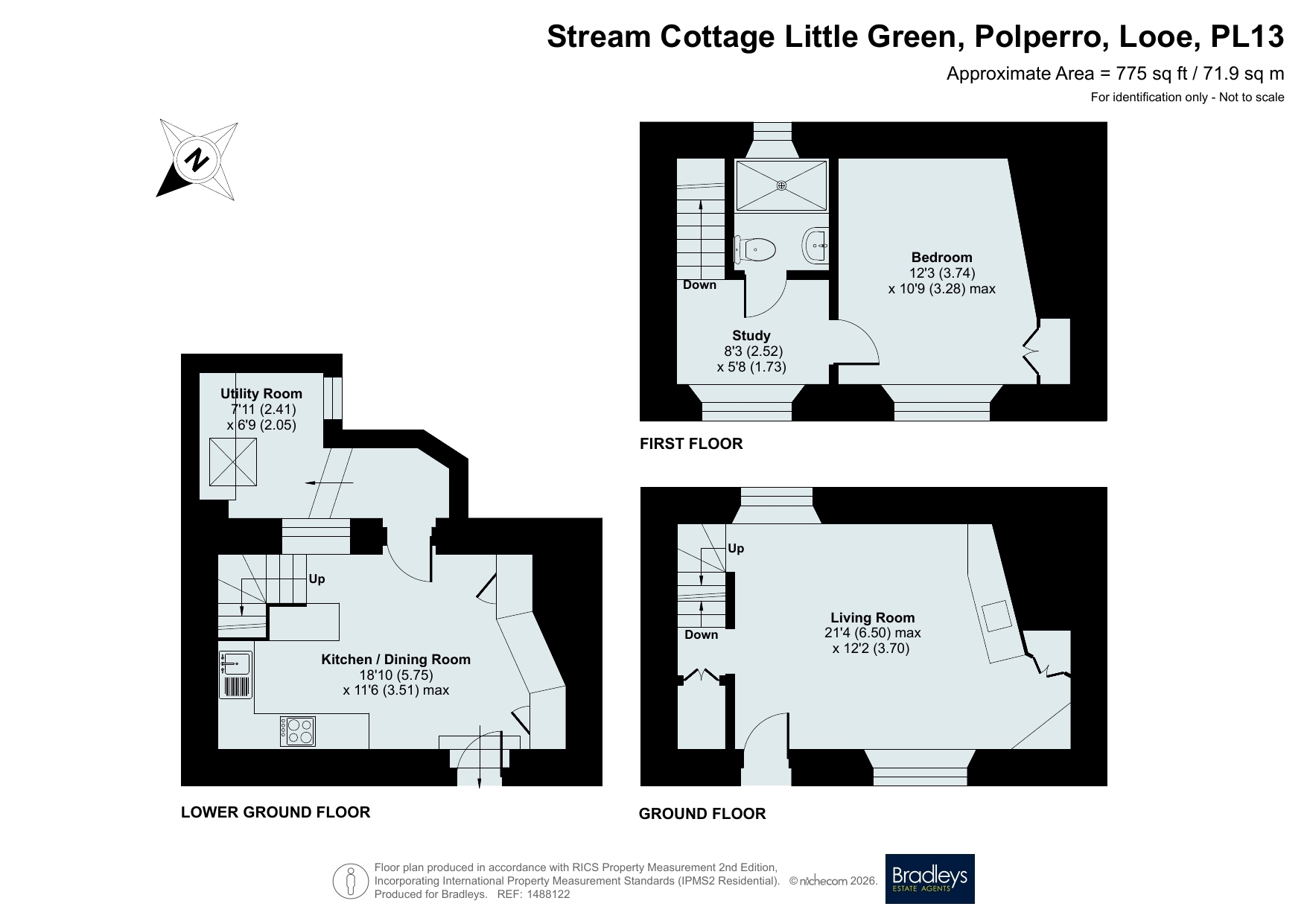 Stream Cottage,, Little Green, Looe floorplan