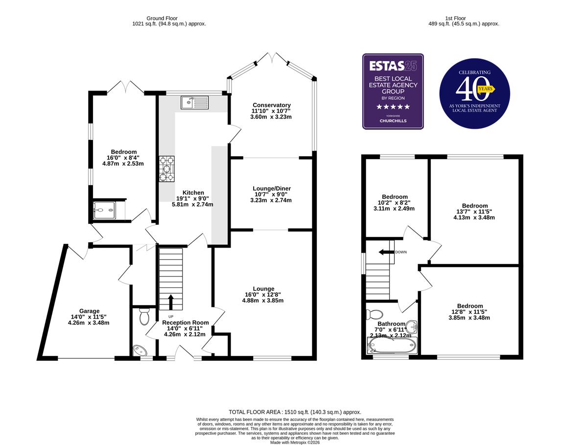 201, Askham Lane, York floorplan