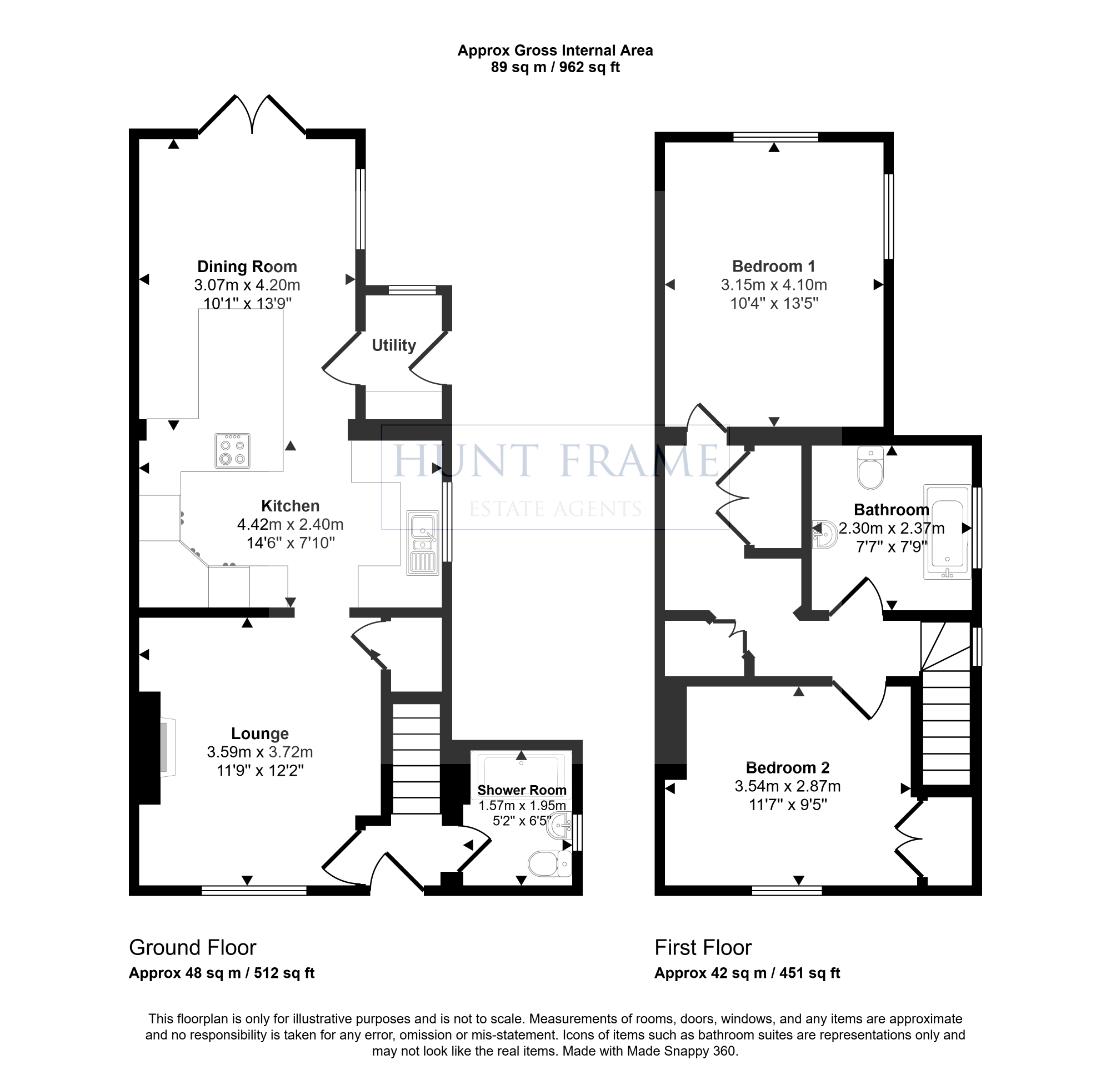 1 Hop House Cottages, The Stream, Battle floorplan
