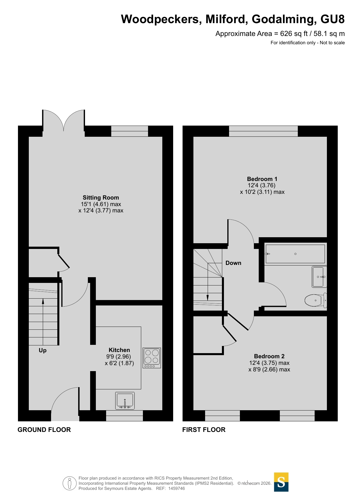 10, Woodpeckers, Godalming floorplan