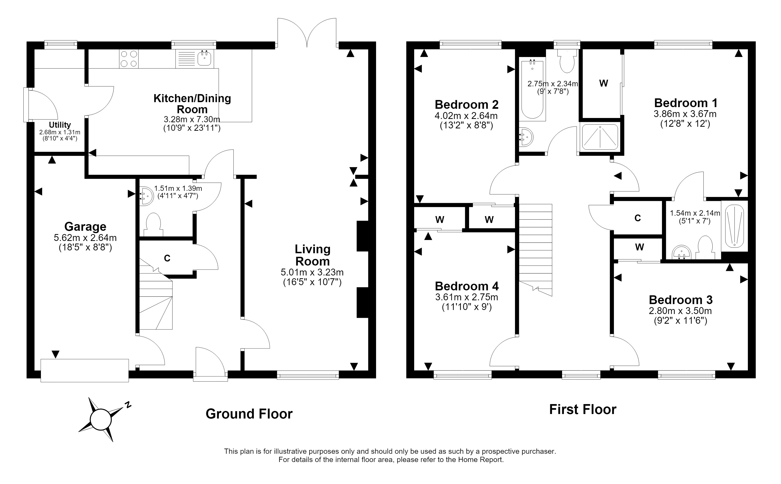 4, Cocklerow Court, Millerhill, Dalkeith floorplan