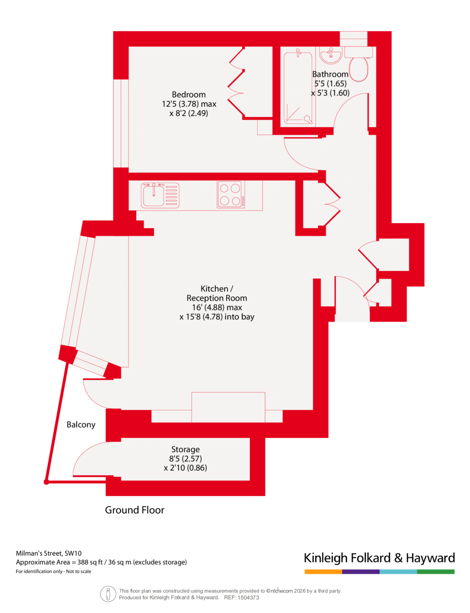 Flat 1, Milman's House,, Milman's Street, London floorplan