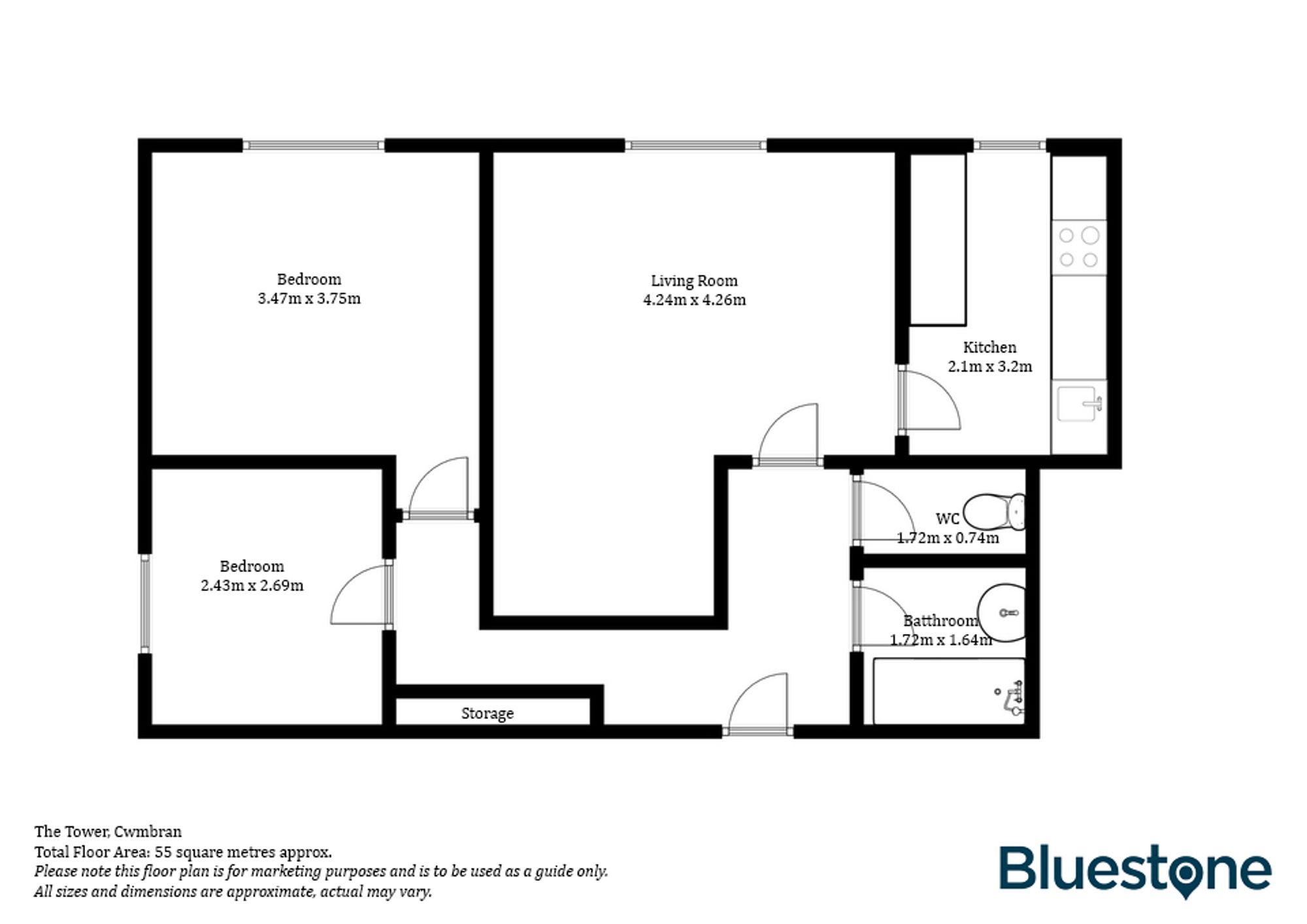 17a The Tower, Cwmbran floorplan