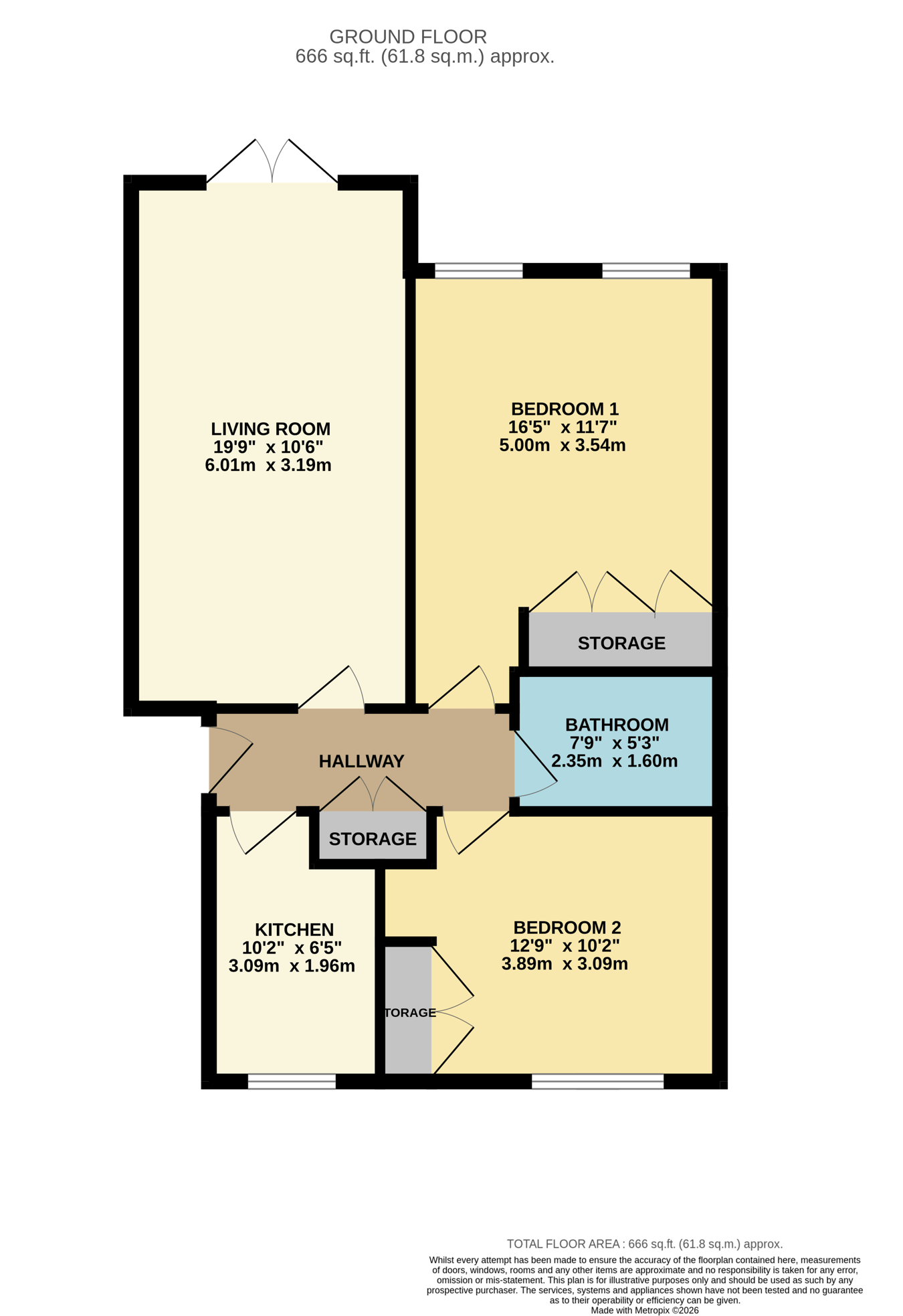5 Brise de Mer Apts, La Greve d'Azette, St Clement floorplan