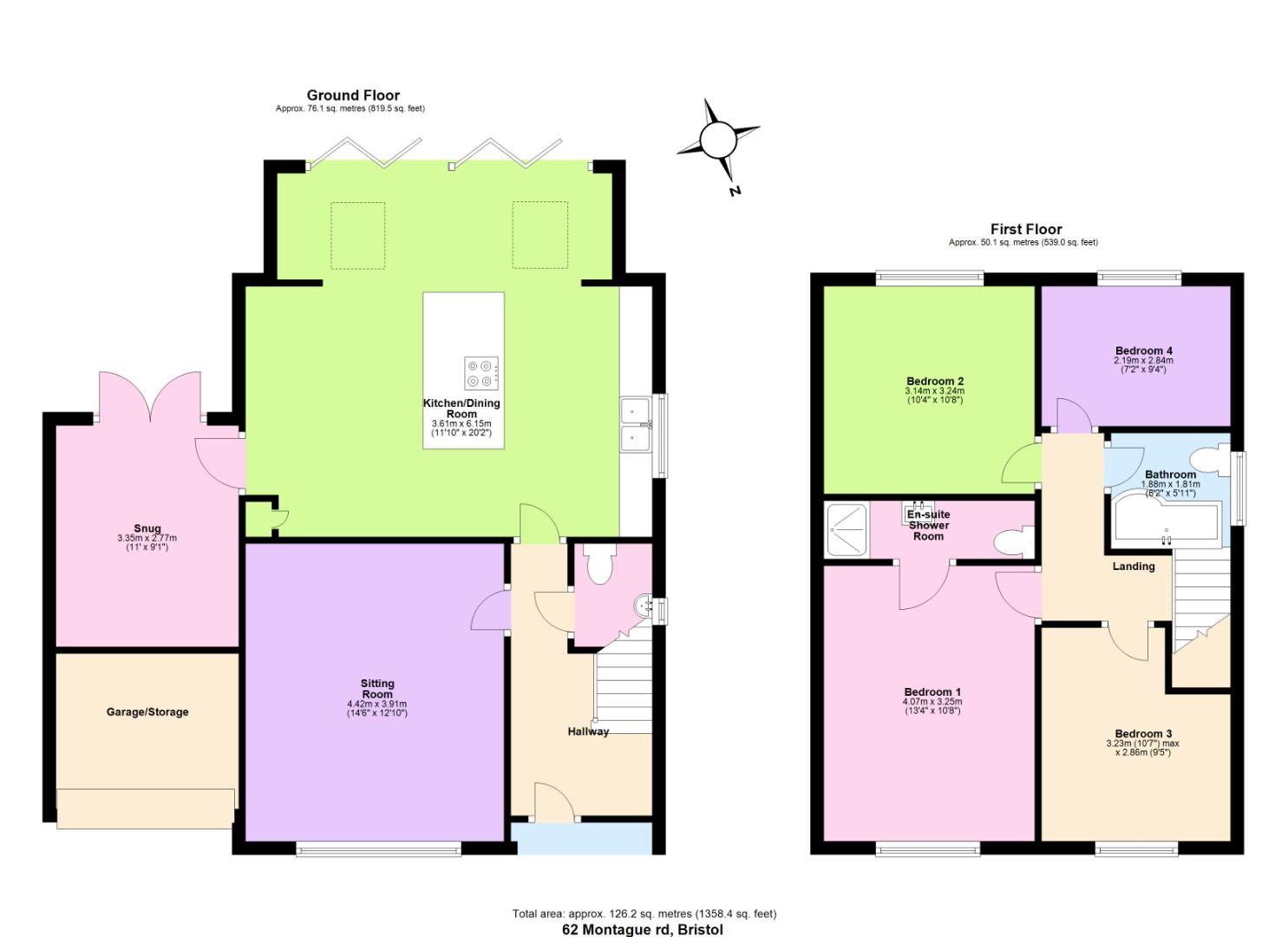 62, Montague Road, Bristol floorplan