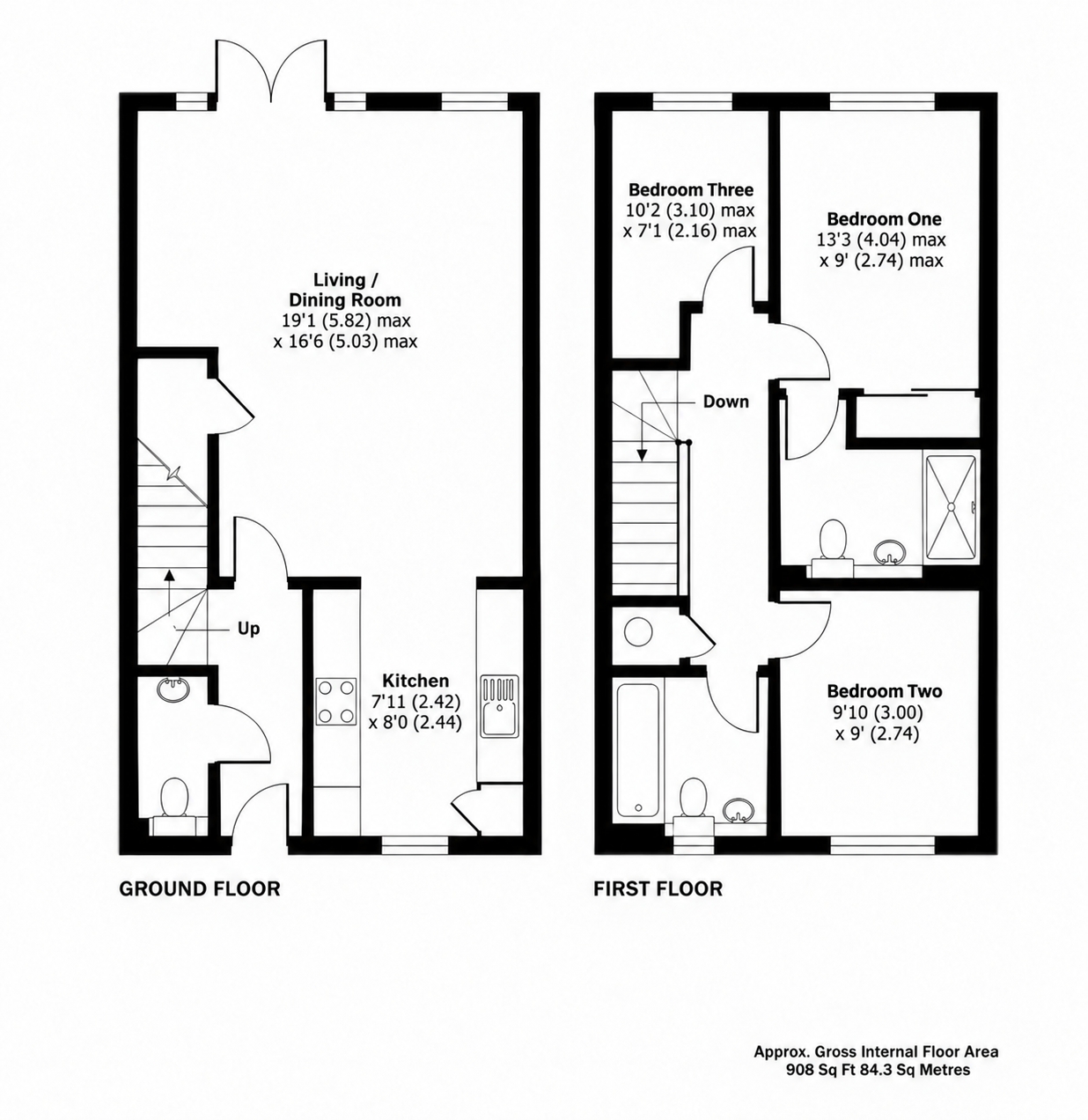 95, Willowbourne, Fleet floorplan