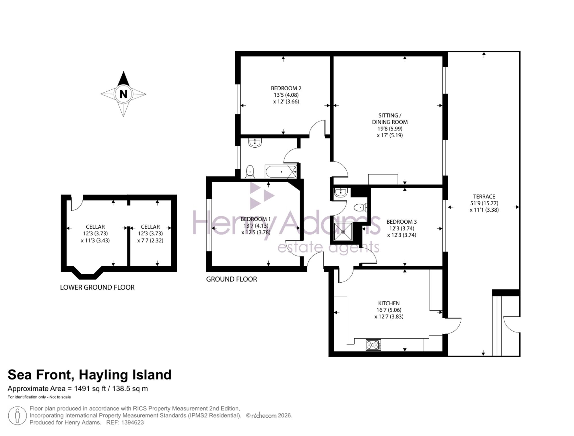 Flat 8, Royal Apts Sea Front, Hayling Island floorplan