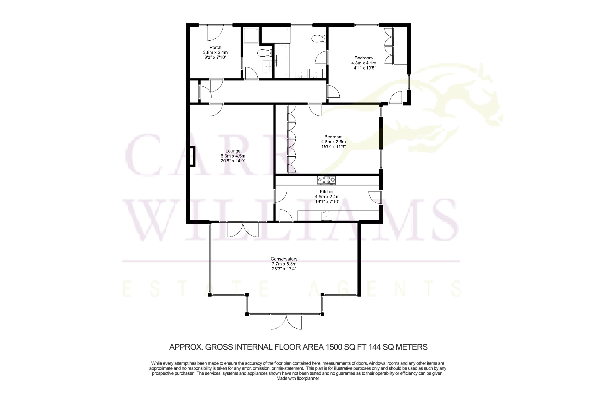 Flat C Kings Ride House, Prince Albert Drive, Ascot floorplan