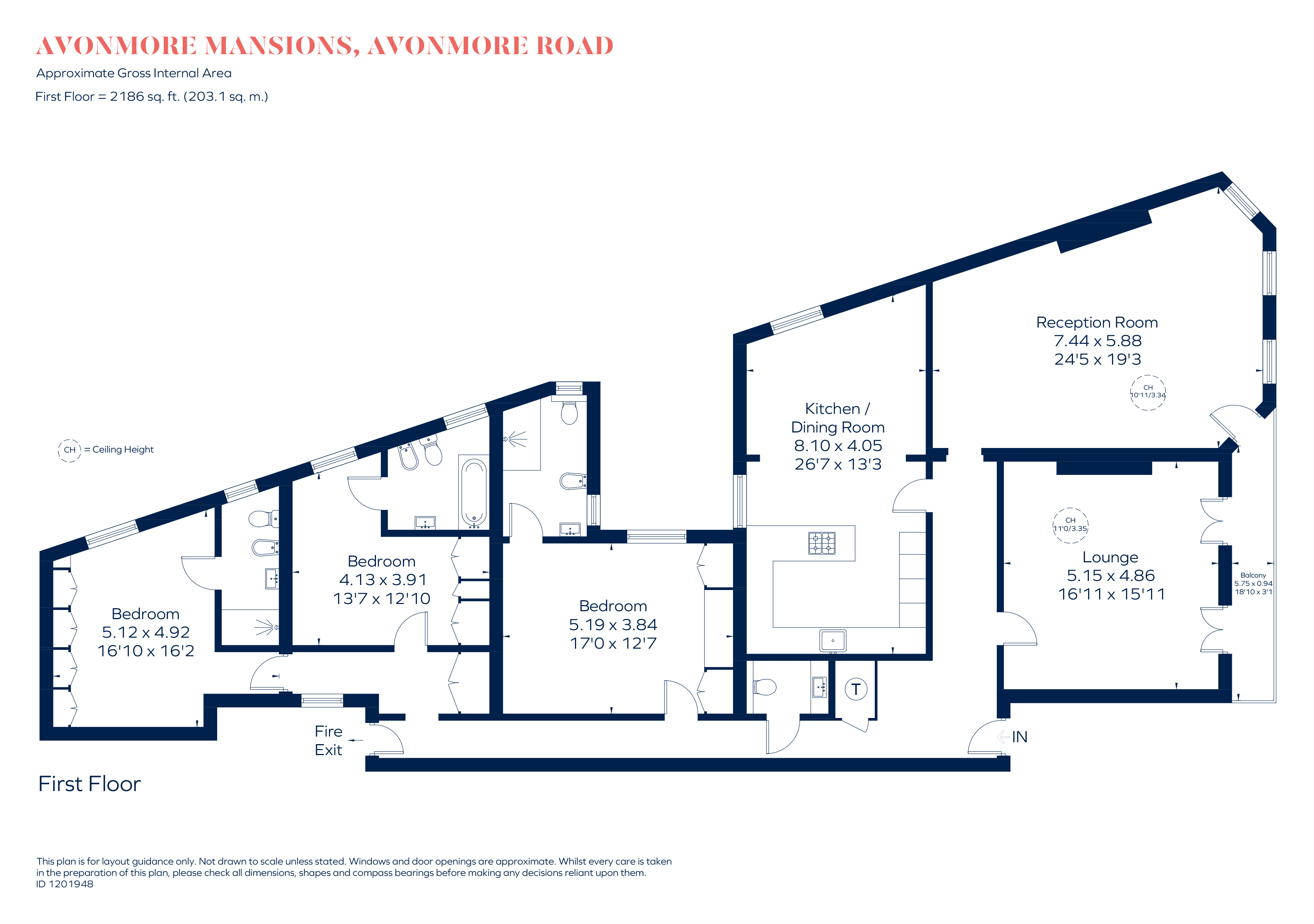 Flat 6, Avonmore Mansions, Avonmore Road, London floorplan