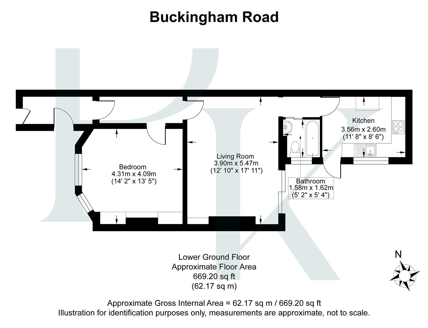 Buckingham Road, Brighton floorplan