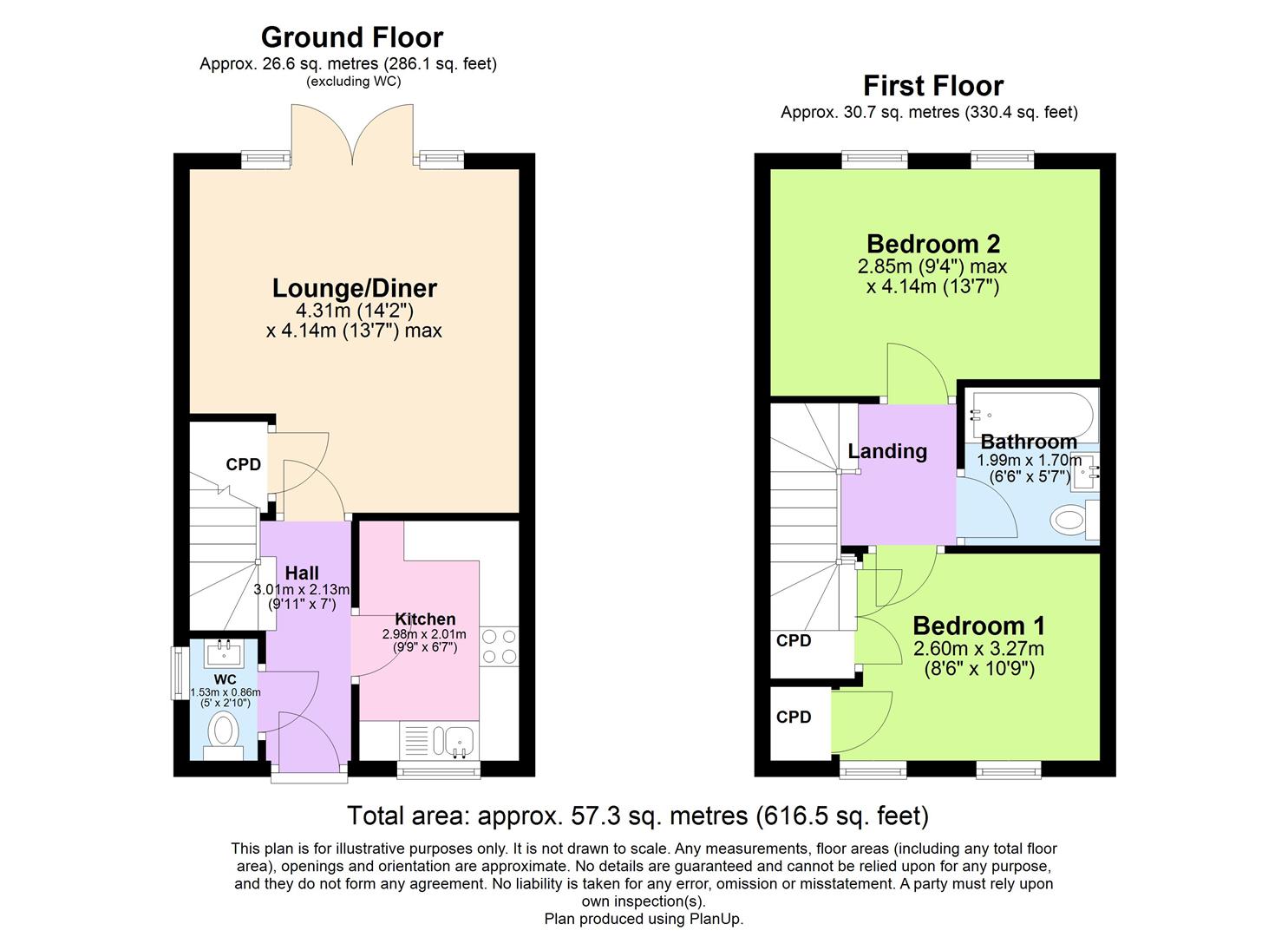 11, Nelson Way, Southam floorplan