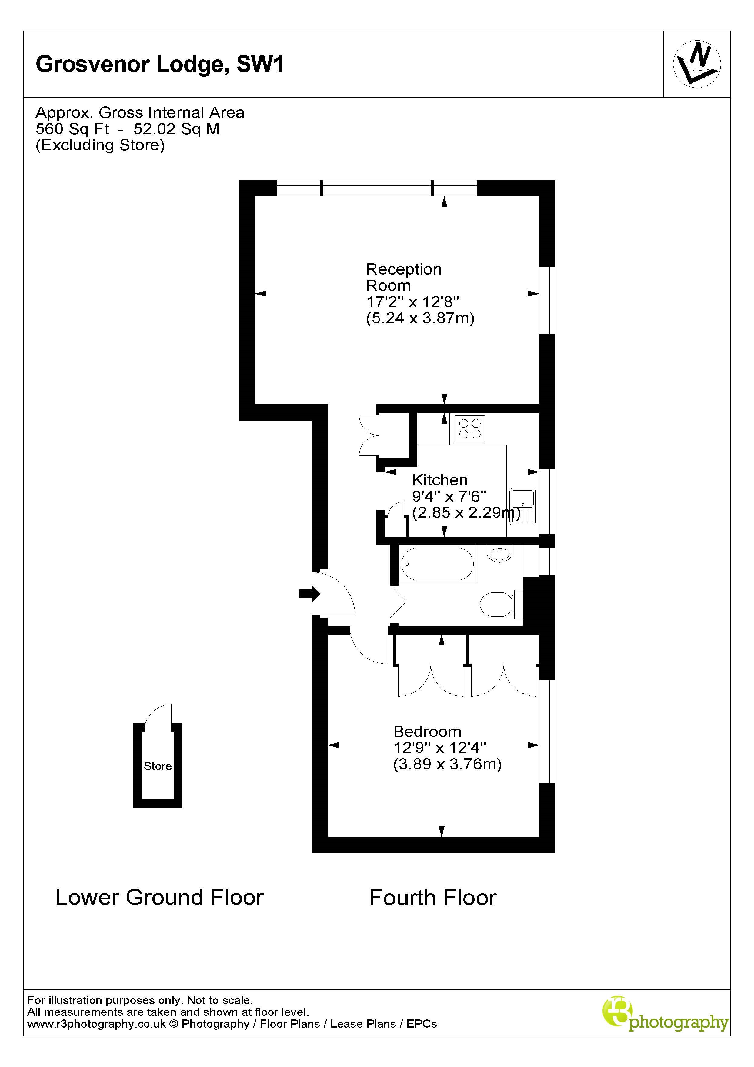 16 Grosvenor Lodge, 94, Grosvenor Road, London floorplan