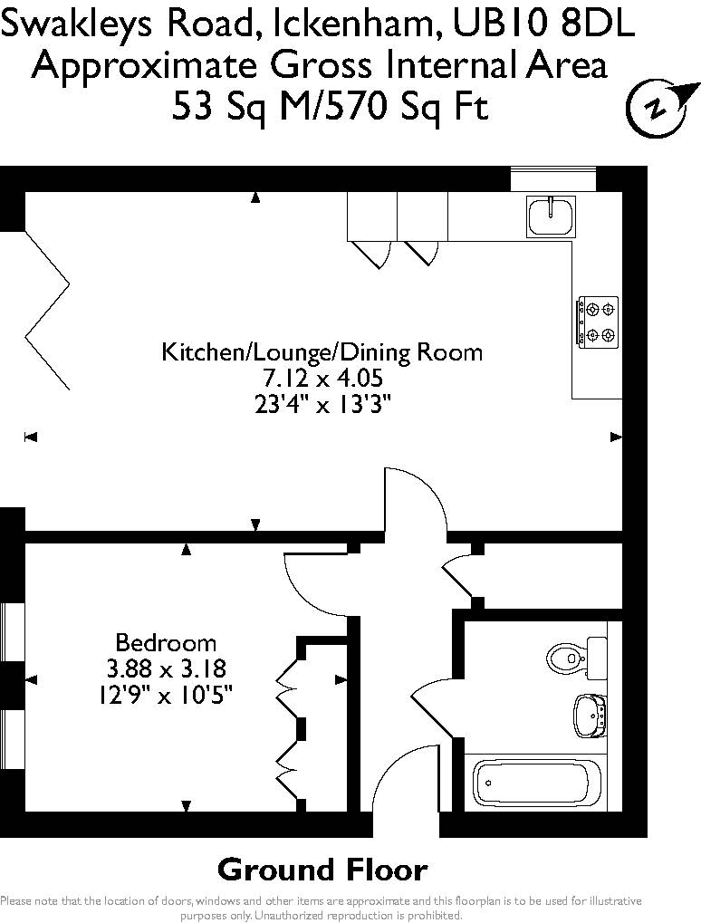 Flat 3 Quercus Court 137, Swakeleys Road, Ickenham floorplan