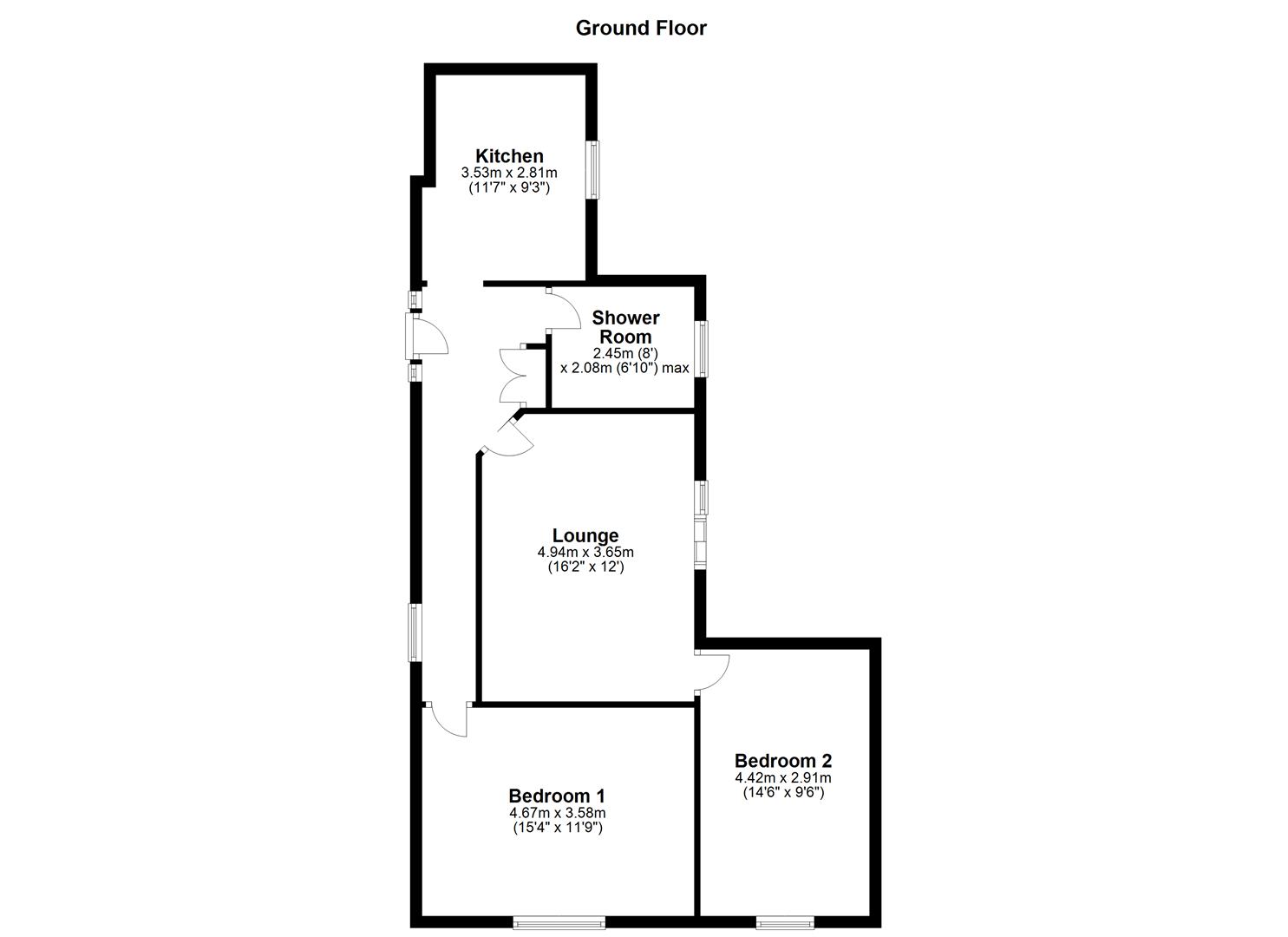 2 Bedrooms Semi-detached bungalow for sale in Lake Road, Rudyard, Leek ST13